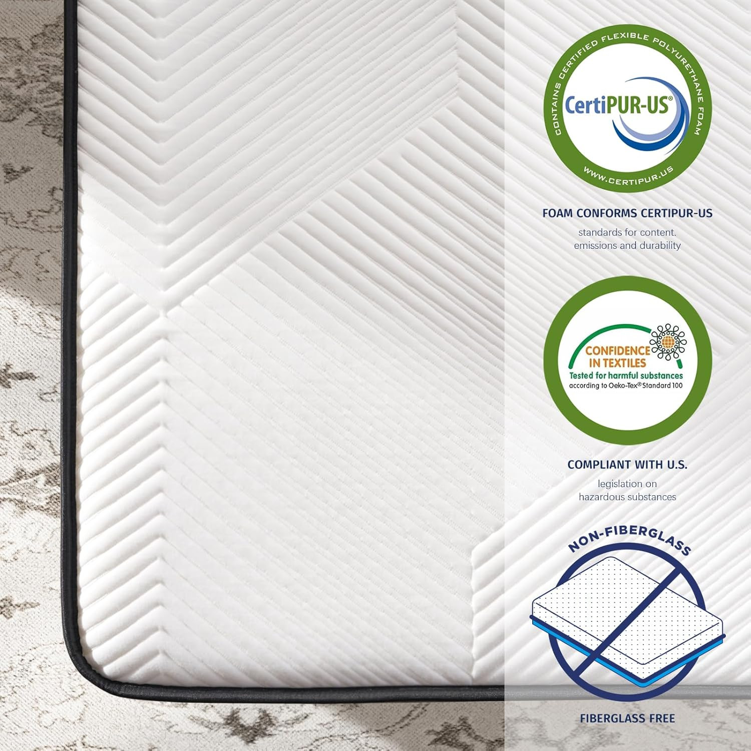 DIGLANT 14″ Euro Top Queen Mattress, Memory Foam & Pocket Springs Hybrid