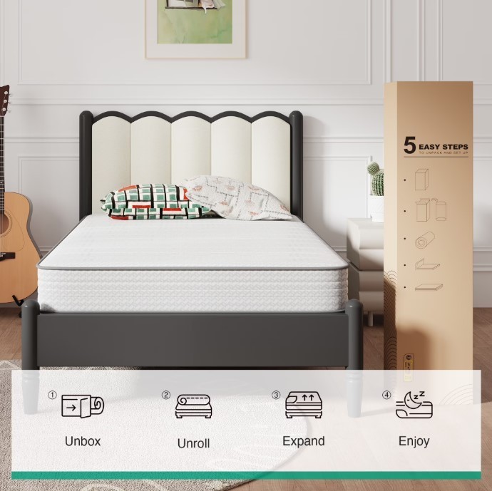 Avenco CozyNest 6″ Twin Innerspring Mattress Medium Support Bed Mattress