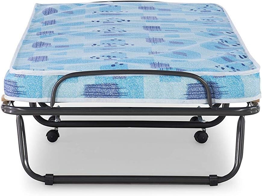 NEW IN BOX! LINON ROMA Folding Bed Blue & White Mattress Made in Italy