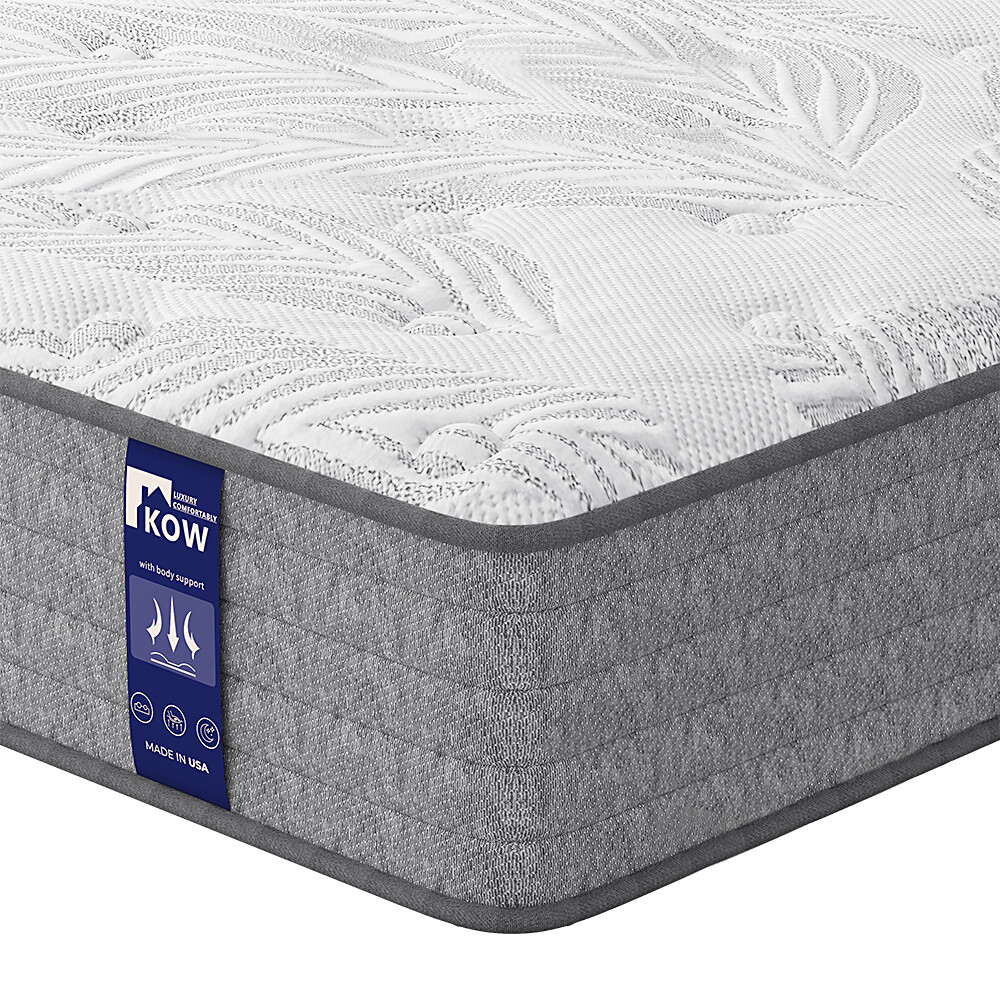 KOW Motion Isolation Mattress Queen Size 12+inch, Medium Plush Mattress in a Box