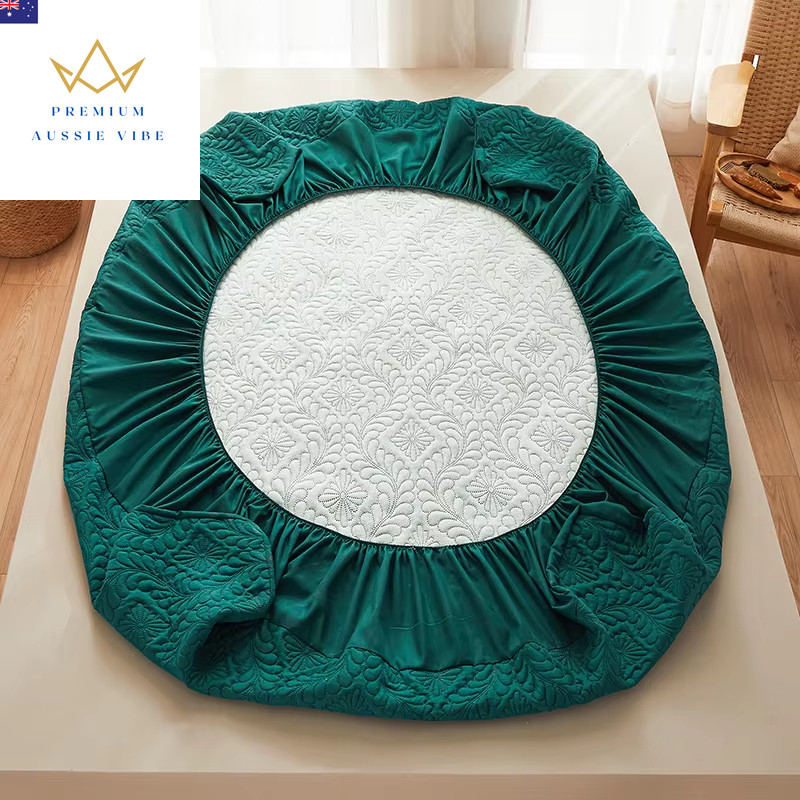 Waterproof Quilted Mattress Protector Breathable Mattress Cover Anti-Mite Anti-B
