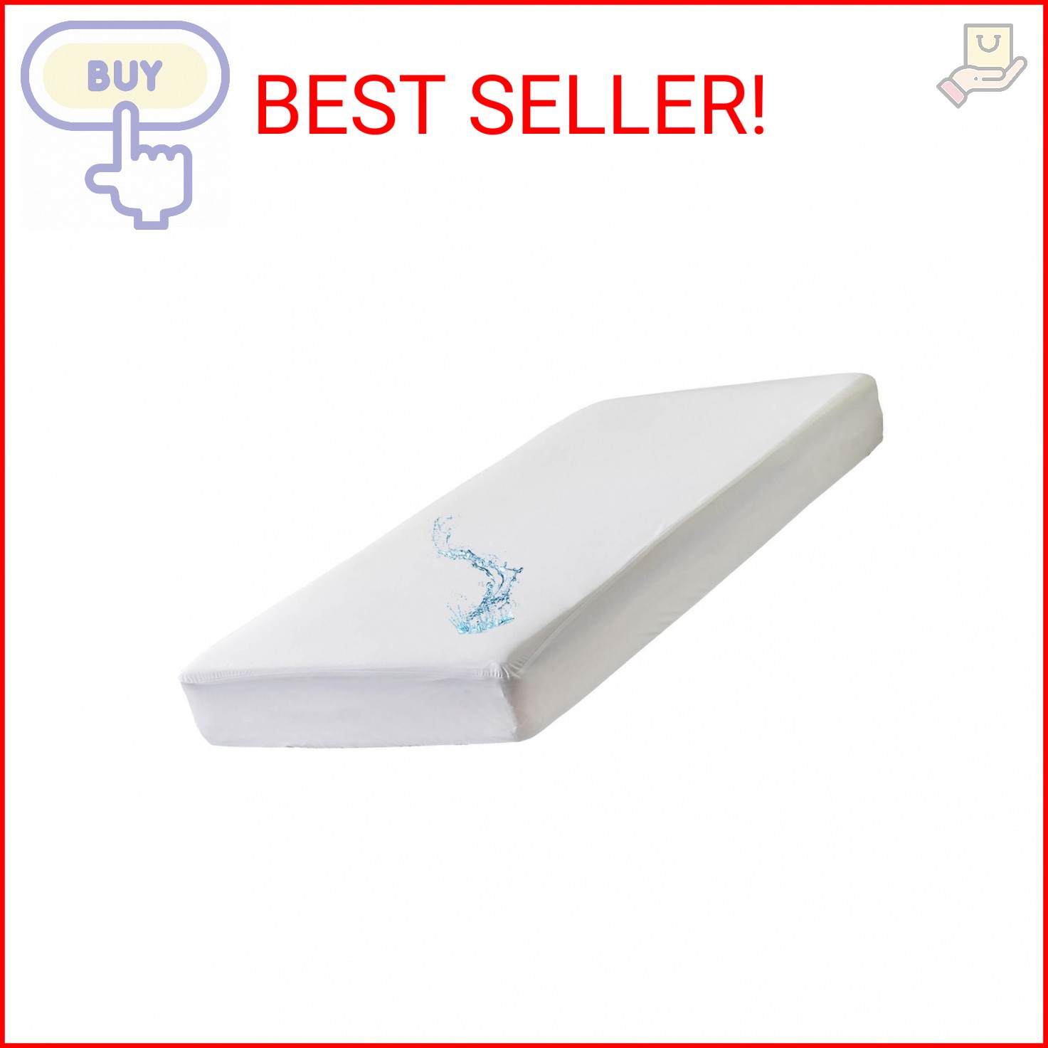 Kingnex Waterproof RV Bunk Mattress Protector for Narrow Twin 30×75 Bed Calssic