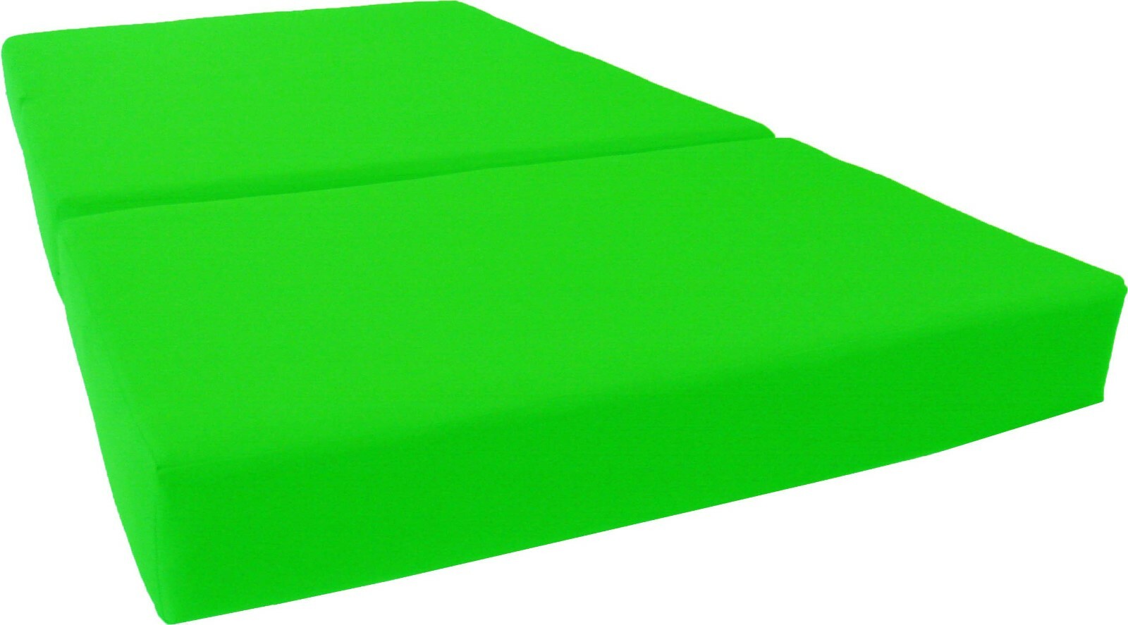 Twin Trifold Foam Beds, Foldable Mats, Cushion Seat 1.8 Density 6x39x75 Lime