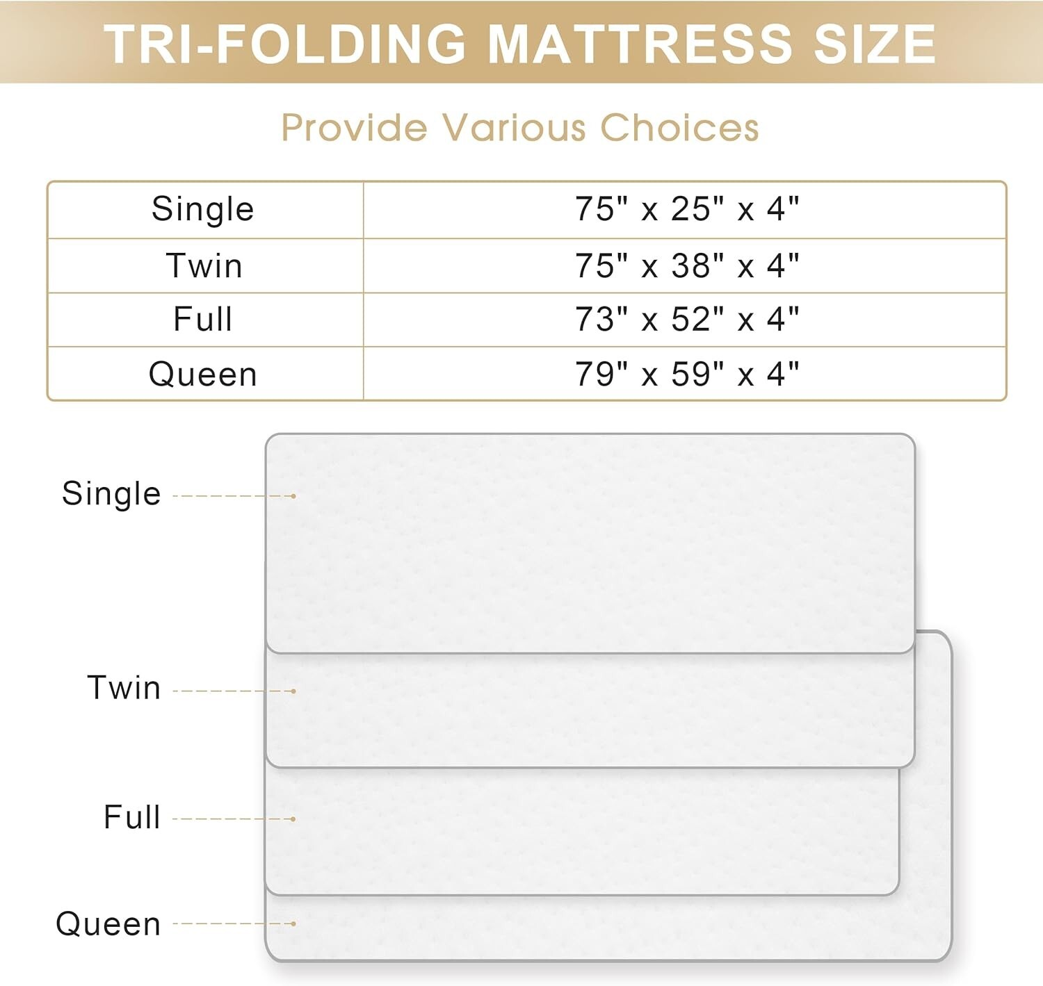 Comfortable 4-Inch Memory Foam Mattress with Washable Bamboo Cover – Single Size