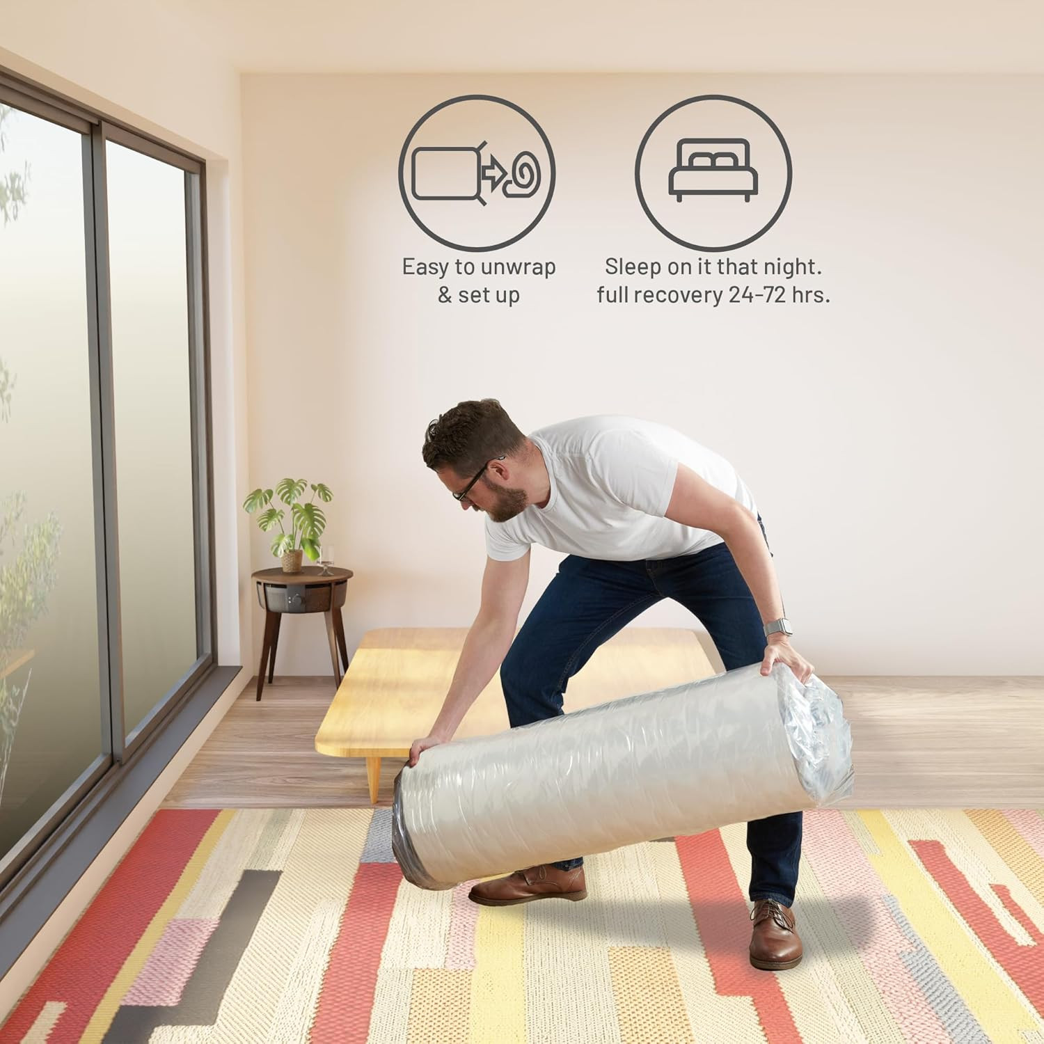 , 7-Inch Medium Firm Water Resistance Nylon Vinyl Foam Mattress, Noiseless, Soft