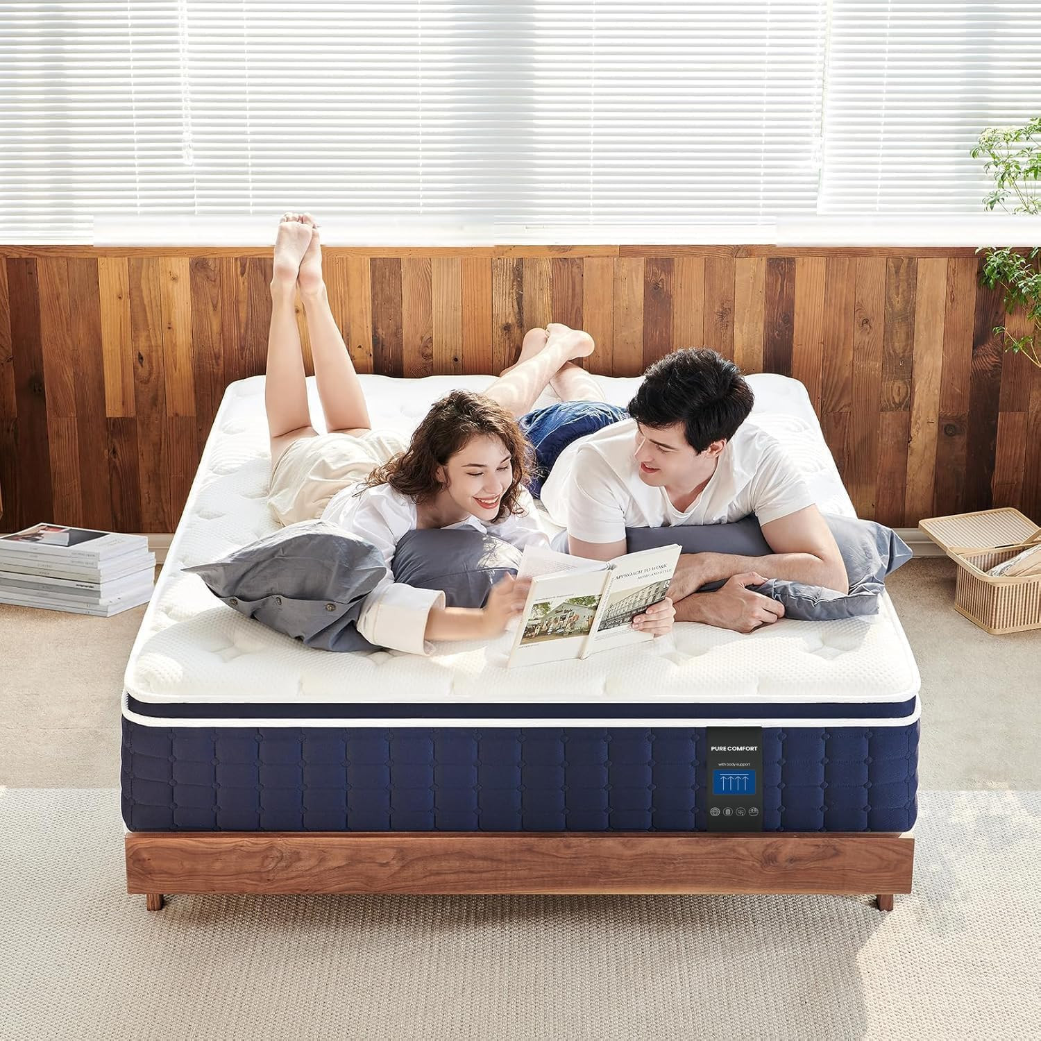 12″ Firm King Size Hybrid Mattress with Cooling Foam & Pocket Springs