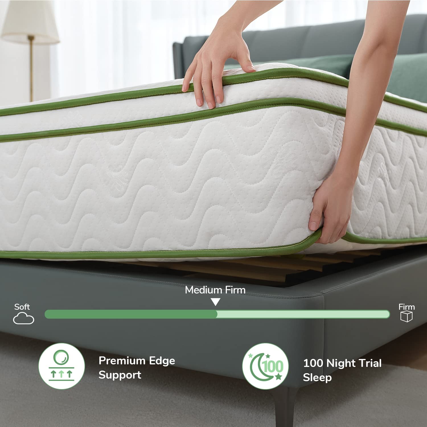 King Mattress12 Inch Memory Foam Hybrid Mattress with Pocketed Coil for Press…