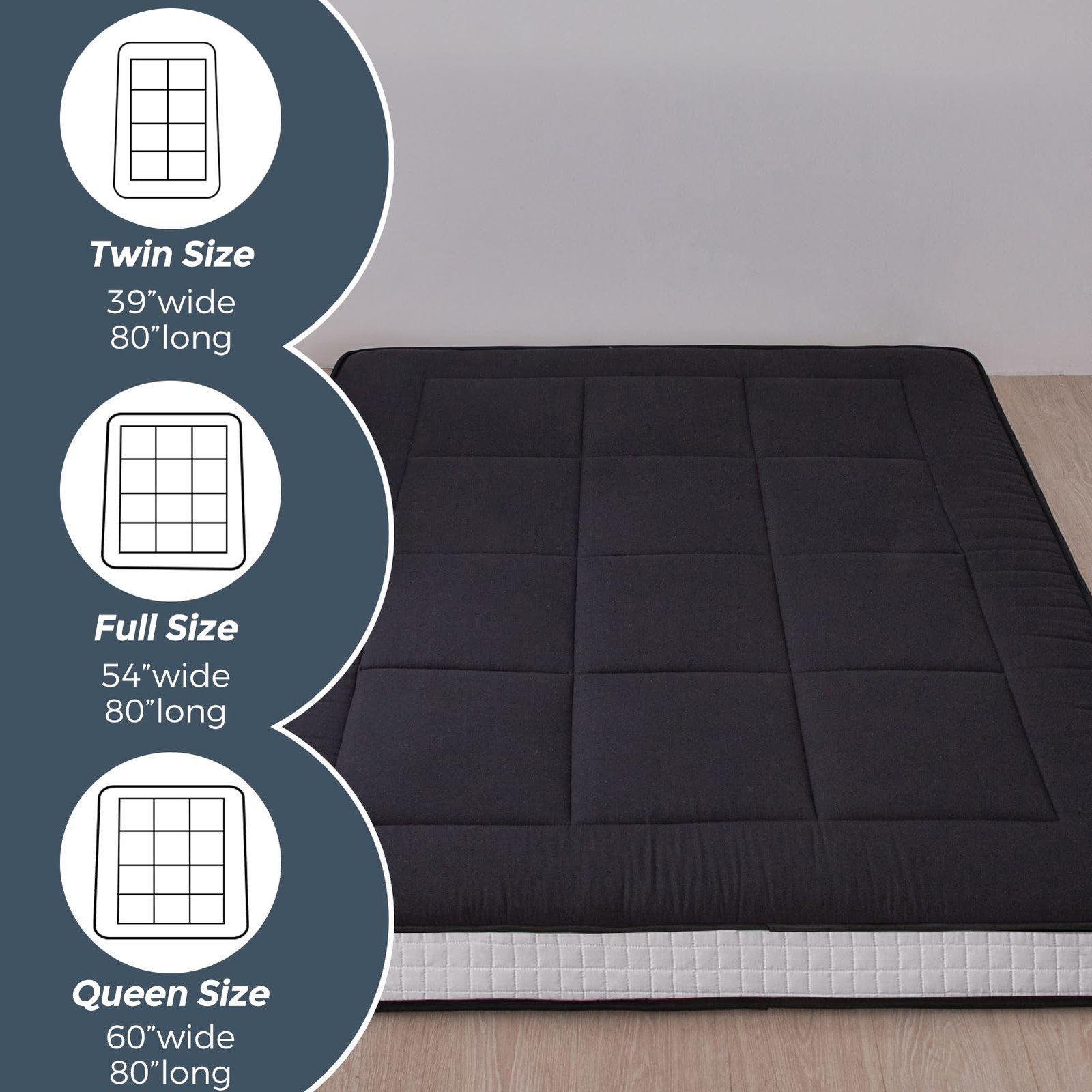 6″ Extra Thick Foldable Floor Futon Mattress, Tatami Pad for Adults, Roll Up …