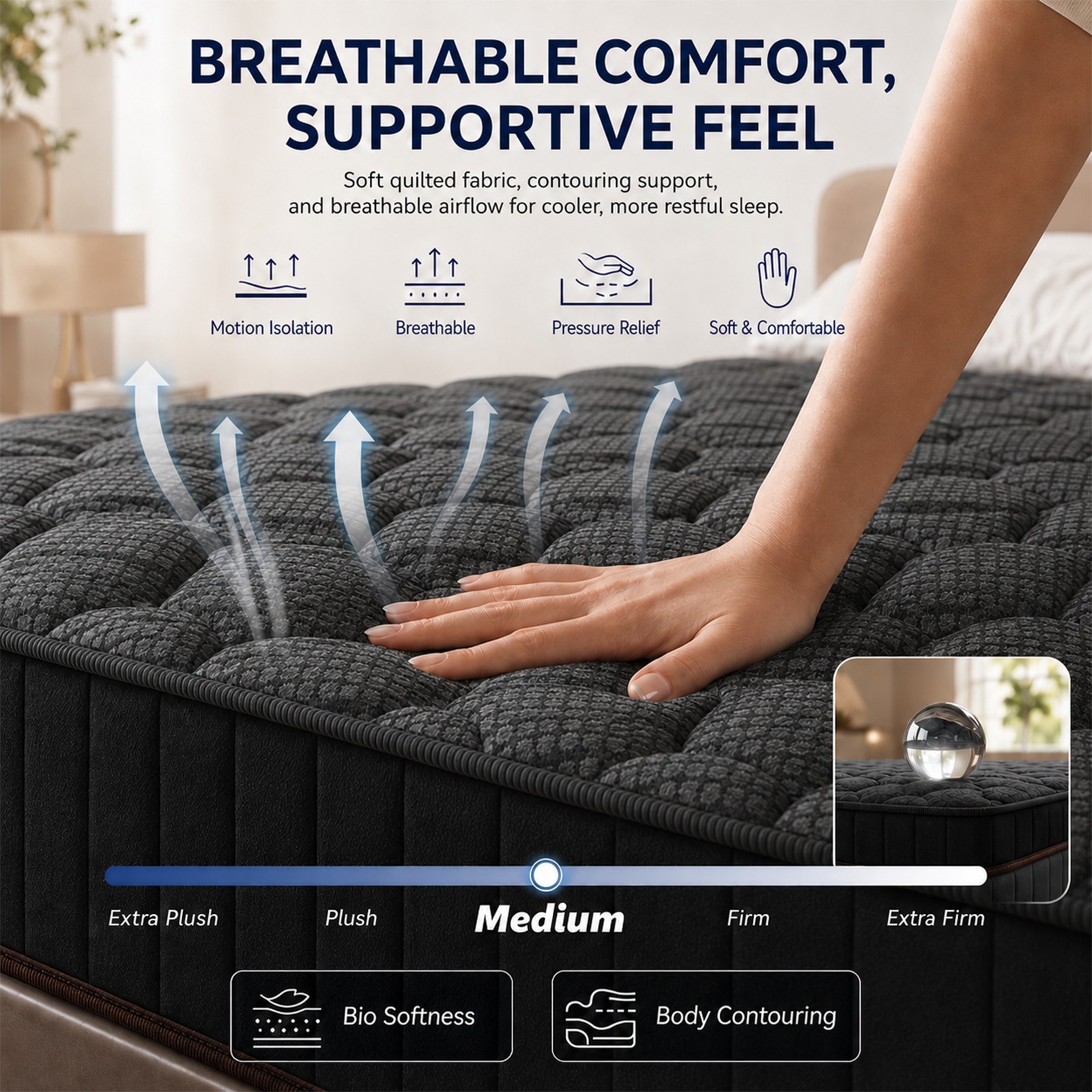 King Size Memory Foam Mattress 8Inch，Mattress in a Box