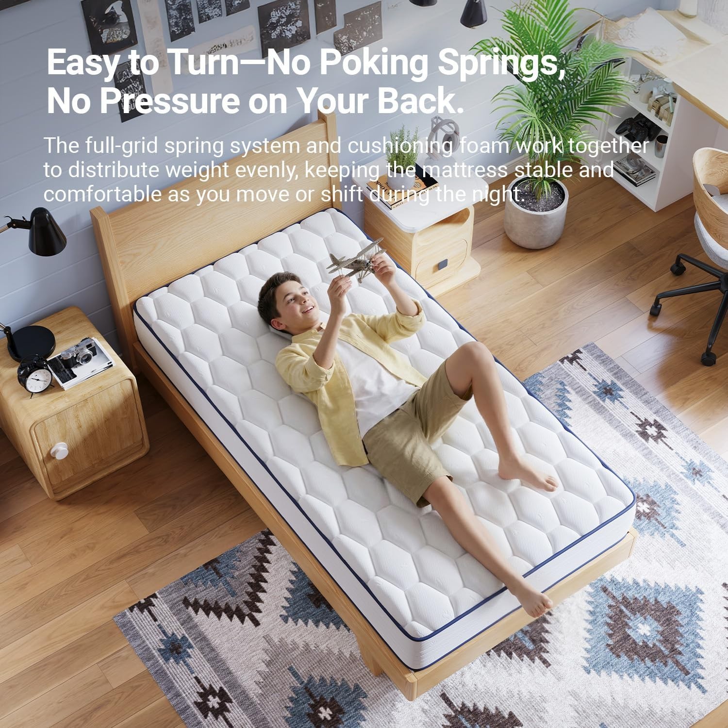 Avenco 6 Inch Twin Mattress for Fresh Sleep, Twin Size Mattresses with Innerspri