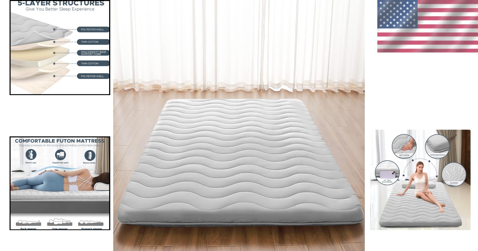 High-Density Foam Futon Mattress – Ergonomic and Portable