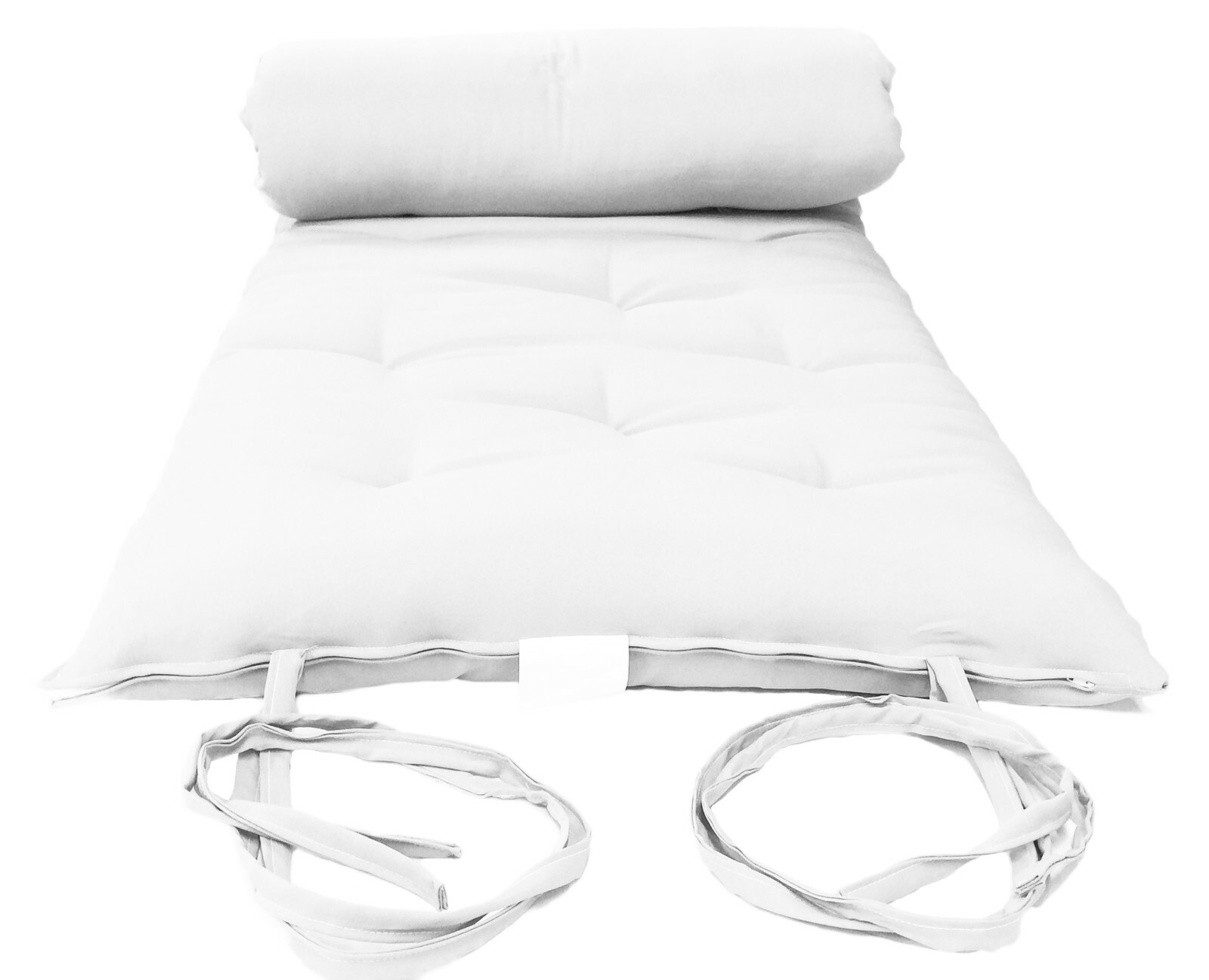 Traditional Floor Rolling Futon Mattresses, Sleepover Cotton Pads 3x27x80 White