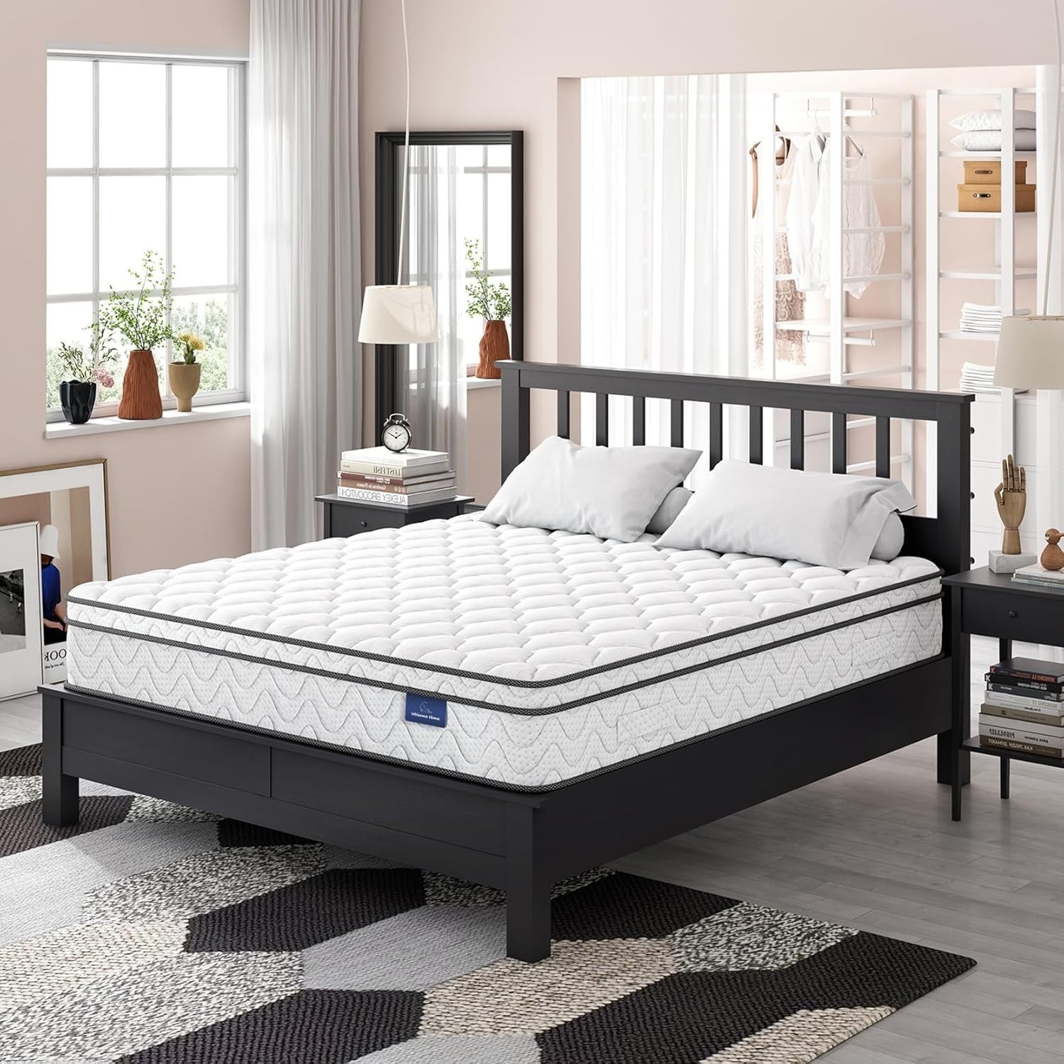 Vesgantti Mattress Twin XL 9 Inch, Fiberglass-Free Cool Sleep Hybrid Mattress in