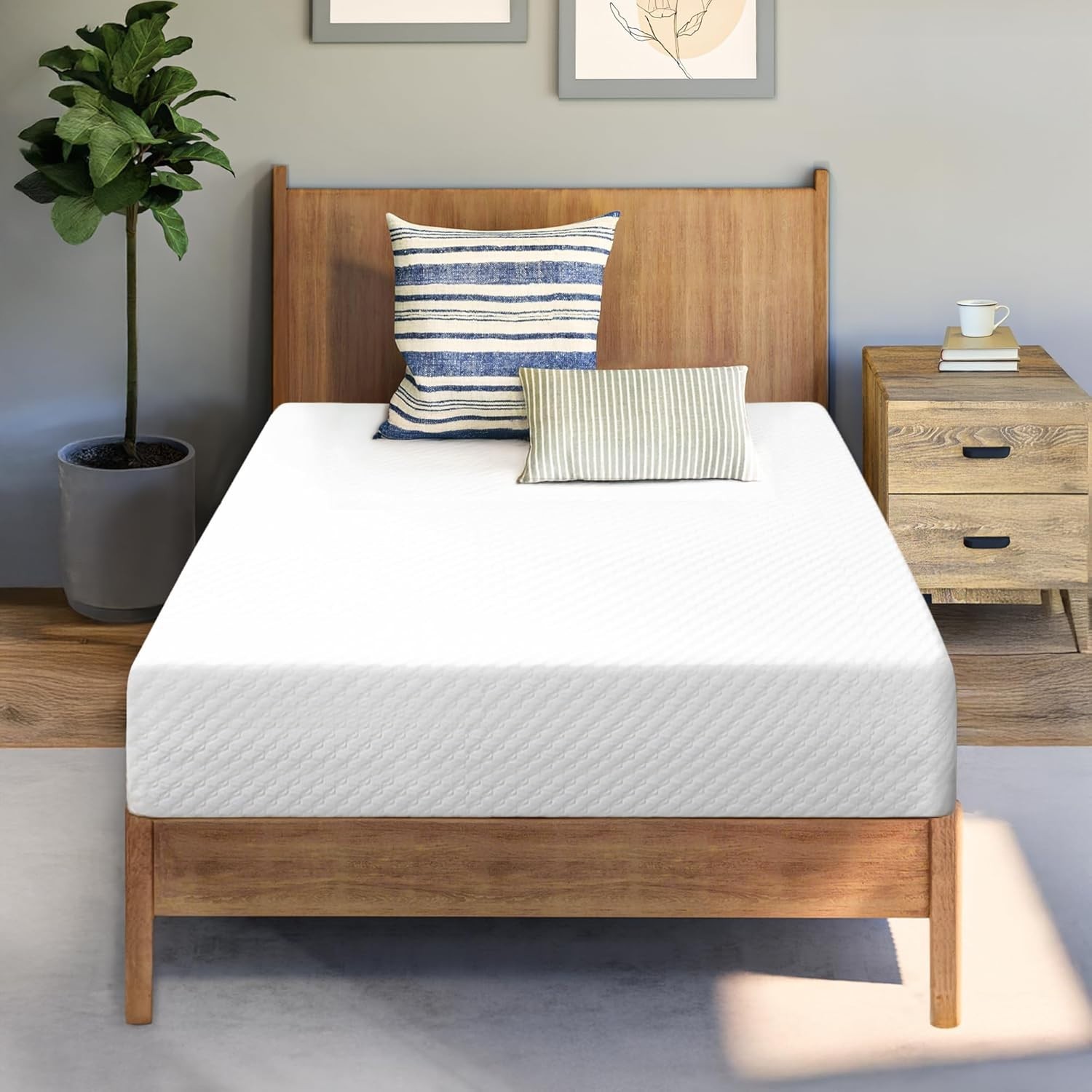 Twin Mattress 8 Inch Gel Memory Foam Medium Firm Cooling CertiPUR Foam