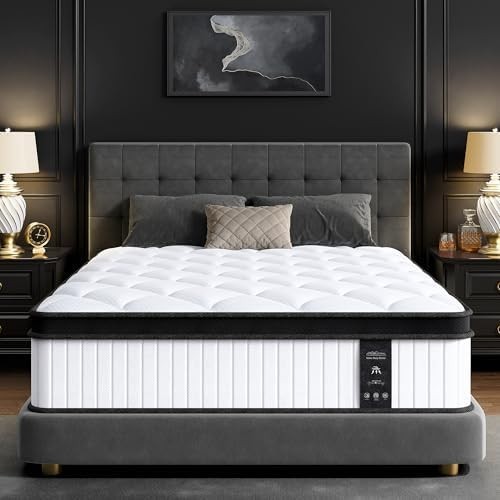 12 Inch Queen Mattress in a Box Hybrid Gel Memory Foam Pocket Spring Soft Plush