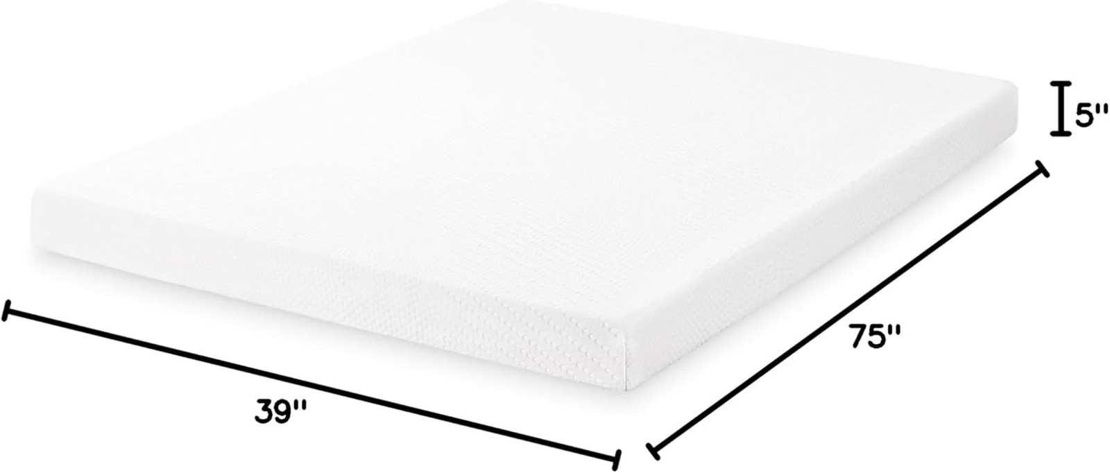 5 Inch Twin Mattress, Cooling Gel Memory Foam Mattress for Kids and Adults, Medi