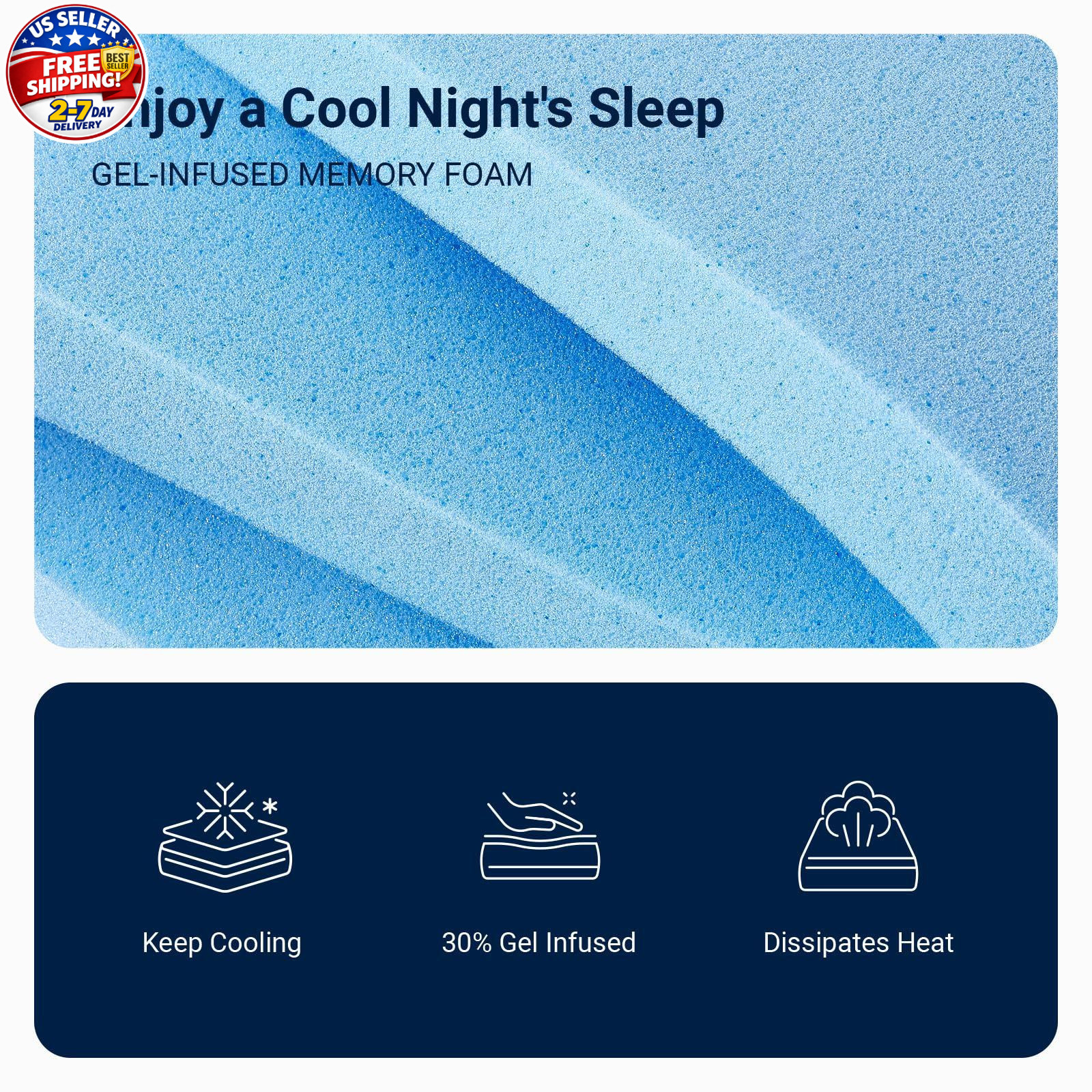 Twin Mattress, 5 Inch Twin Size Mattress for Kids, Gel Memory Foam Mattresses fo