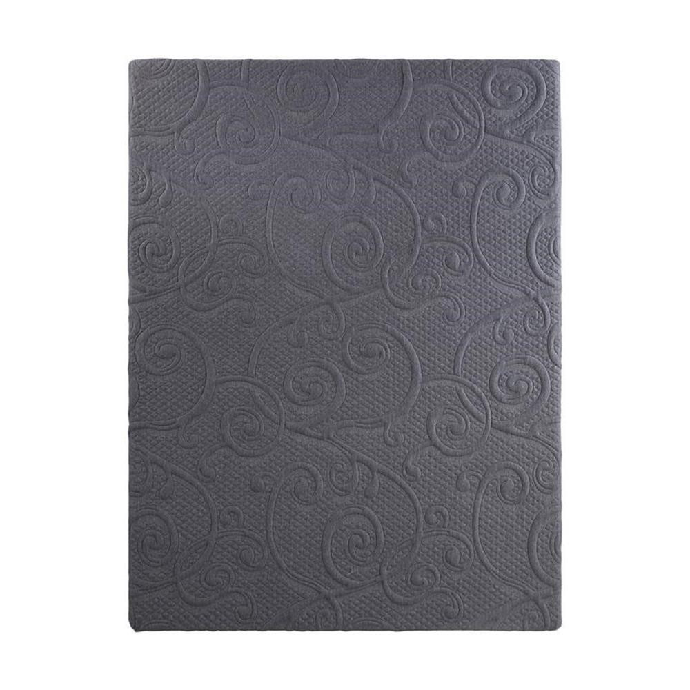 Pemberly Row 11″ Fabric Twin Gel Memory Hybrid Mattress in Gray