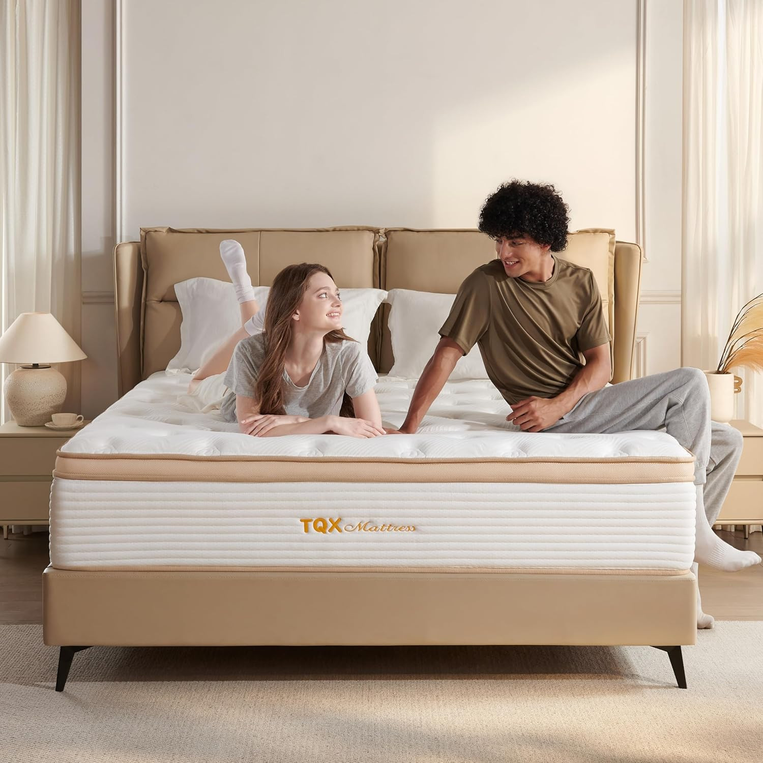 Queen Mattress,12 Inch Hybrid Mattress in a Box: Memory Foam & Pocket Springs fo