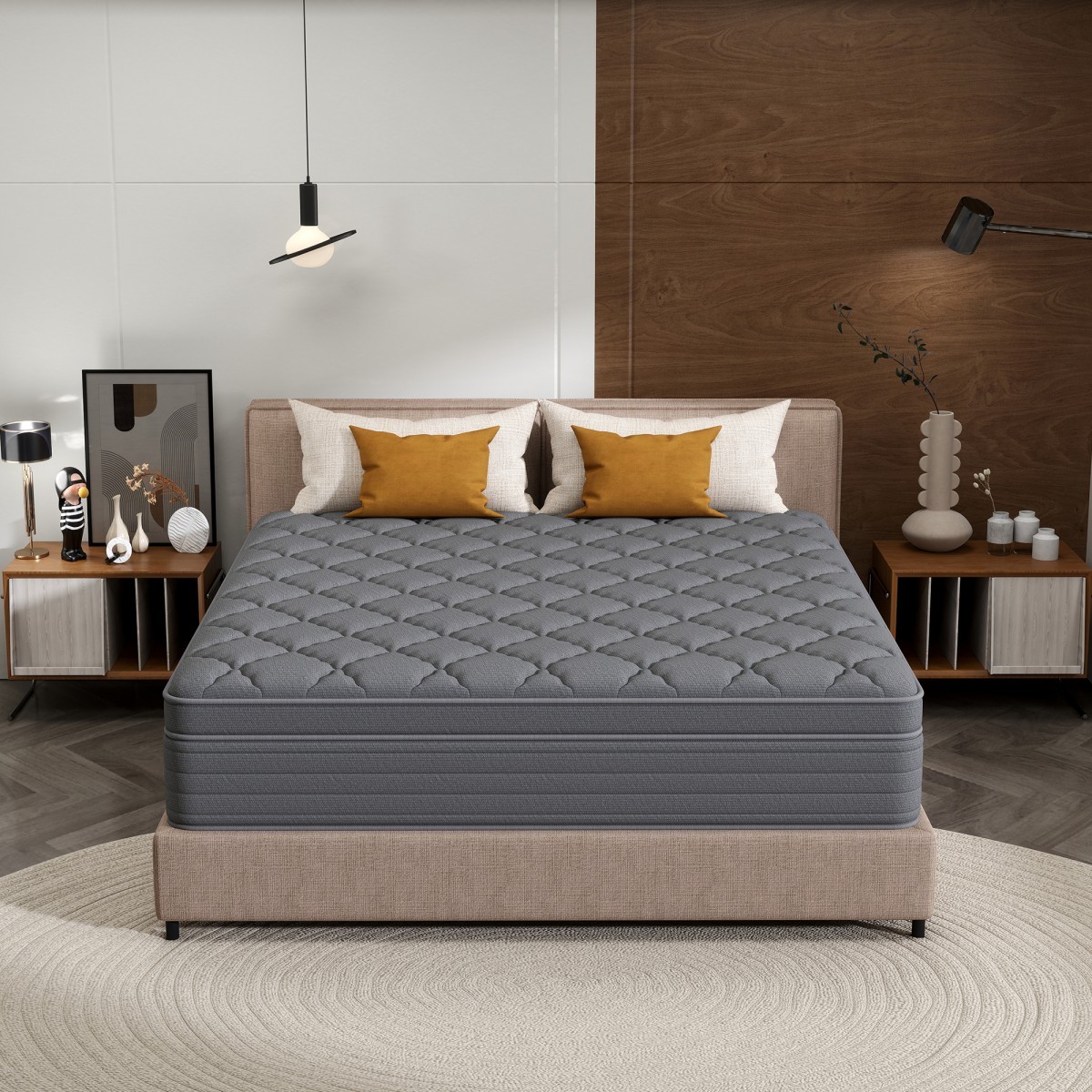 12″ 14″ Mattress in a Box Gel Memory Foam Pocket Spring Twin Full Queen King