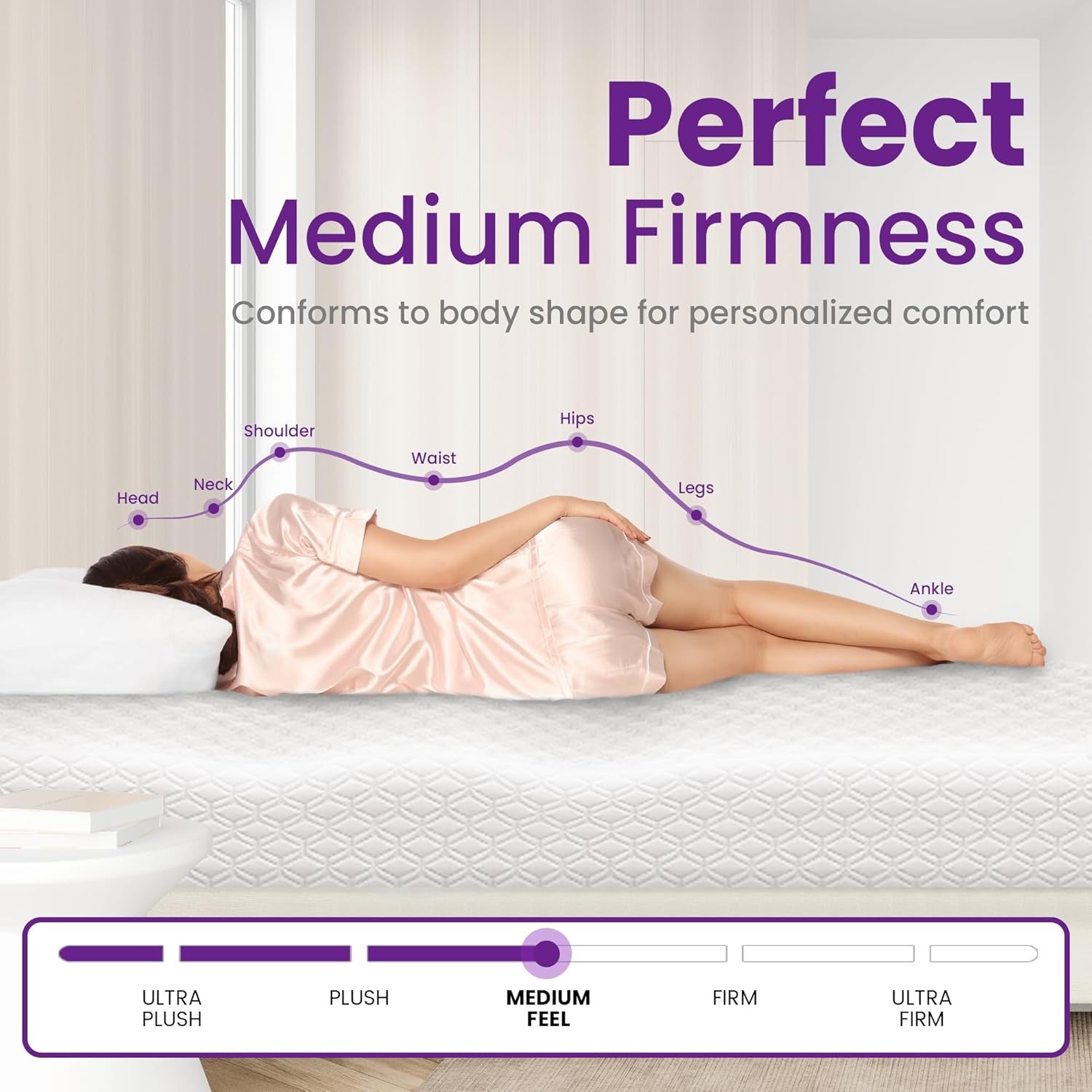 Cooling Gel Memory Foam Mattress for Cool Sleep Feel CertiPUR-US