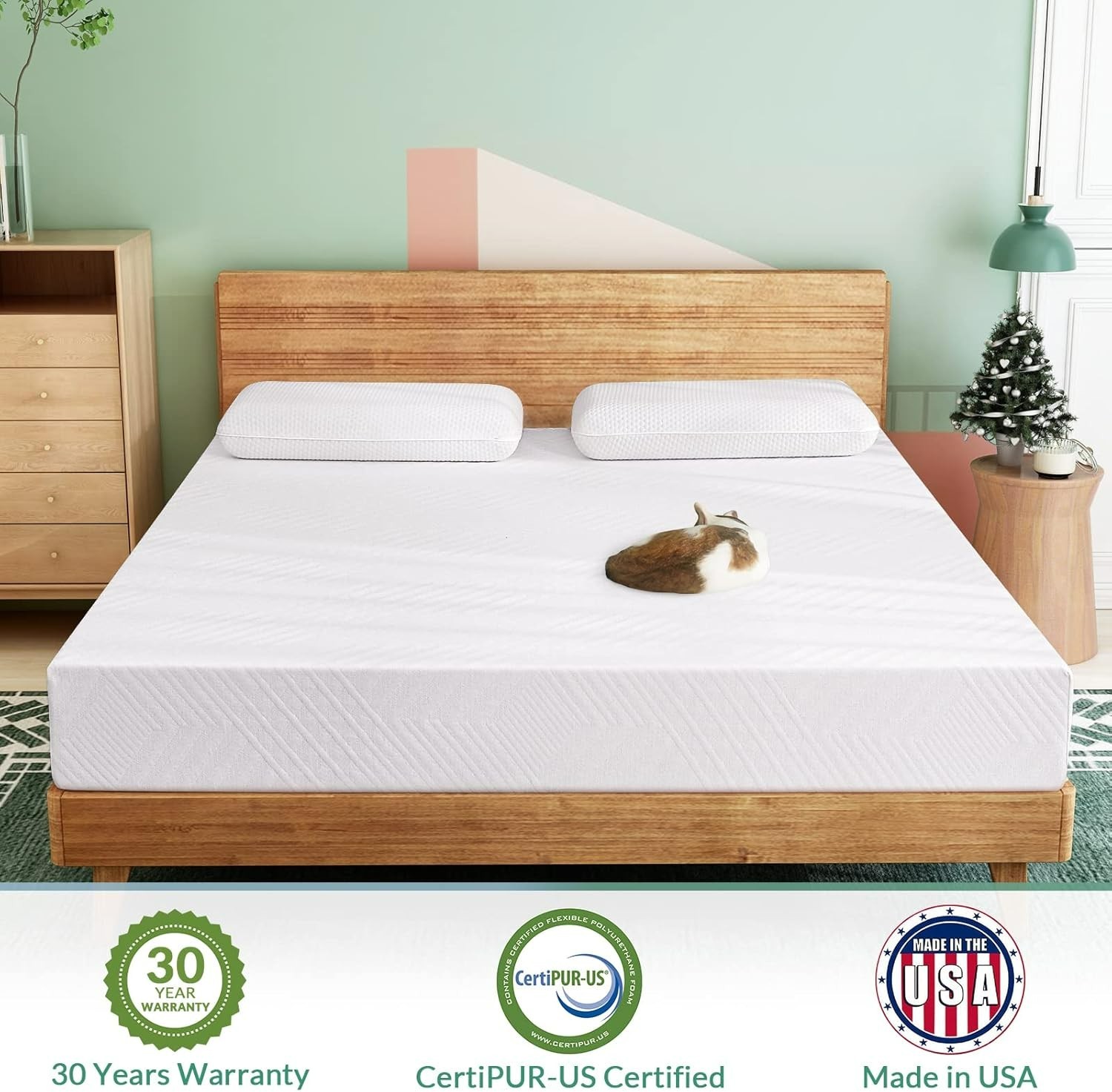 Airdown Twin Mattress, 8 Inch Memory Foam Mattress for Kids, Medium Firm#2678MR8