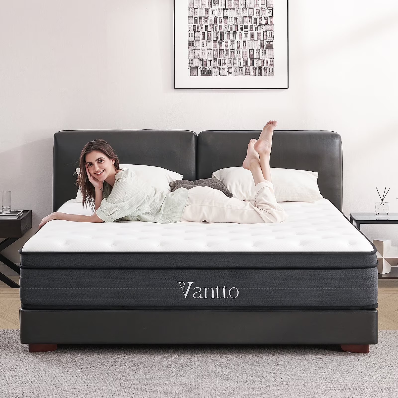10 Inch Twin Full Queen Gel Memory Foam Mattresses Motion Isolation Top Mattress