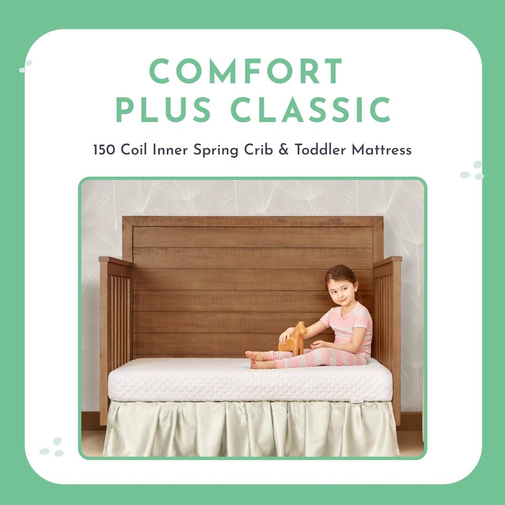 Evolur Sleep, Comfort Plus Classic 150 Coil Inner Spring Crib And Toddler…