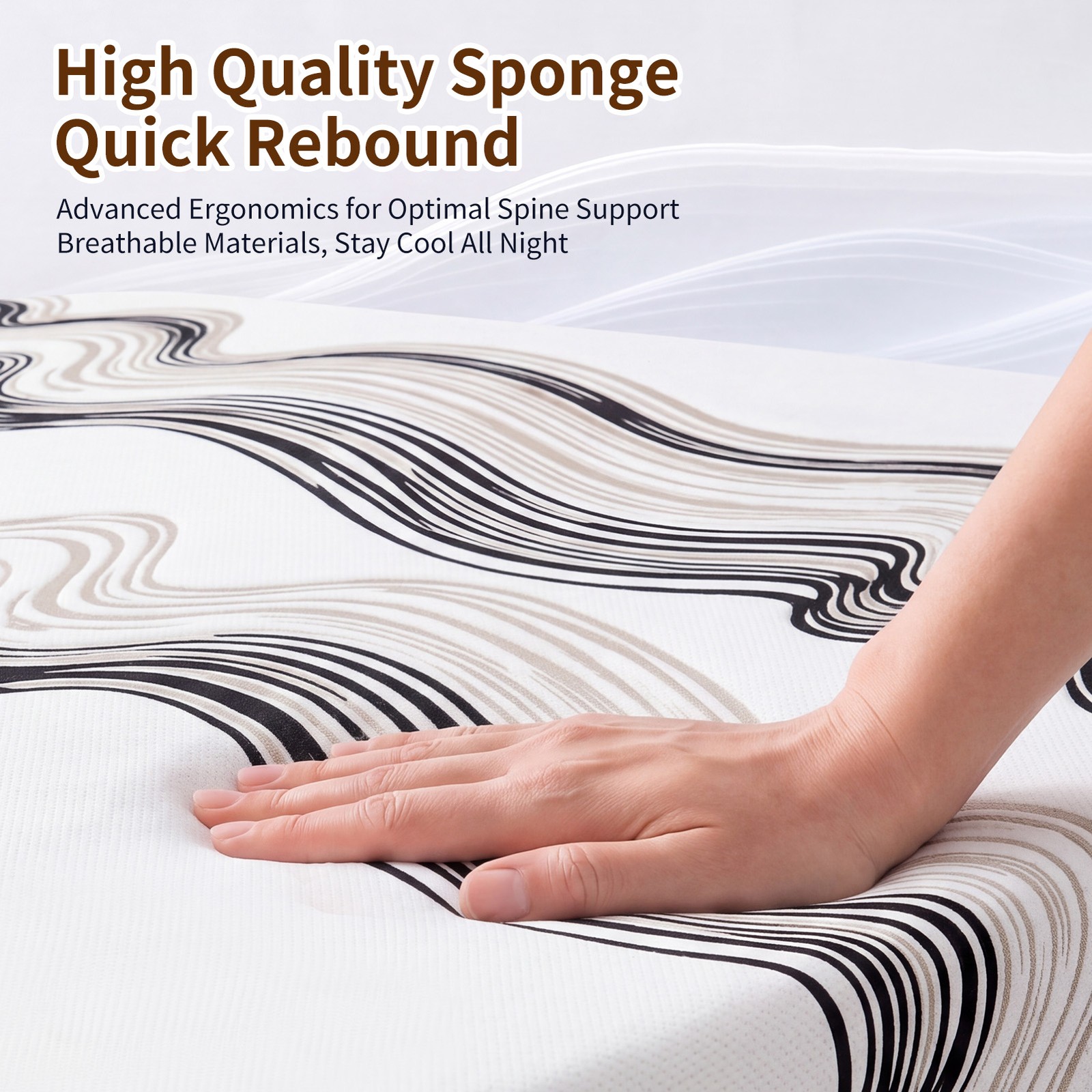 King Size Memory Foam Mattress Cooling Gel Top Motion Isolation for Partners