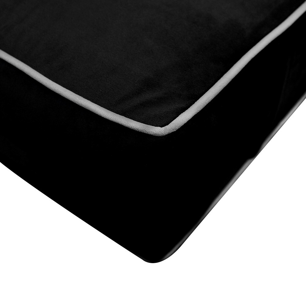 Contrast Pipe 6″ Twin 75x39x6 Velvet Indoor Daybed Mattress |COVER ONLY|-AD374