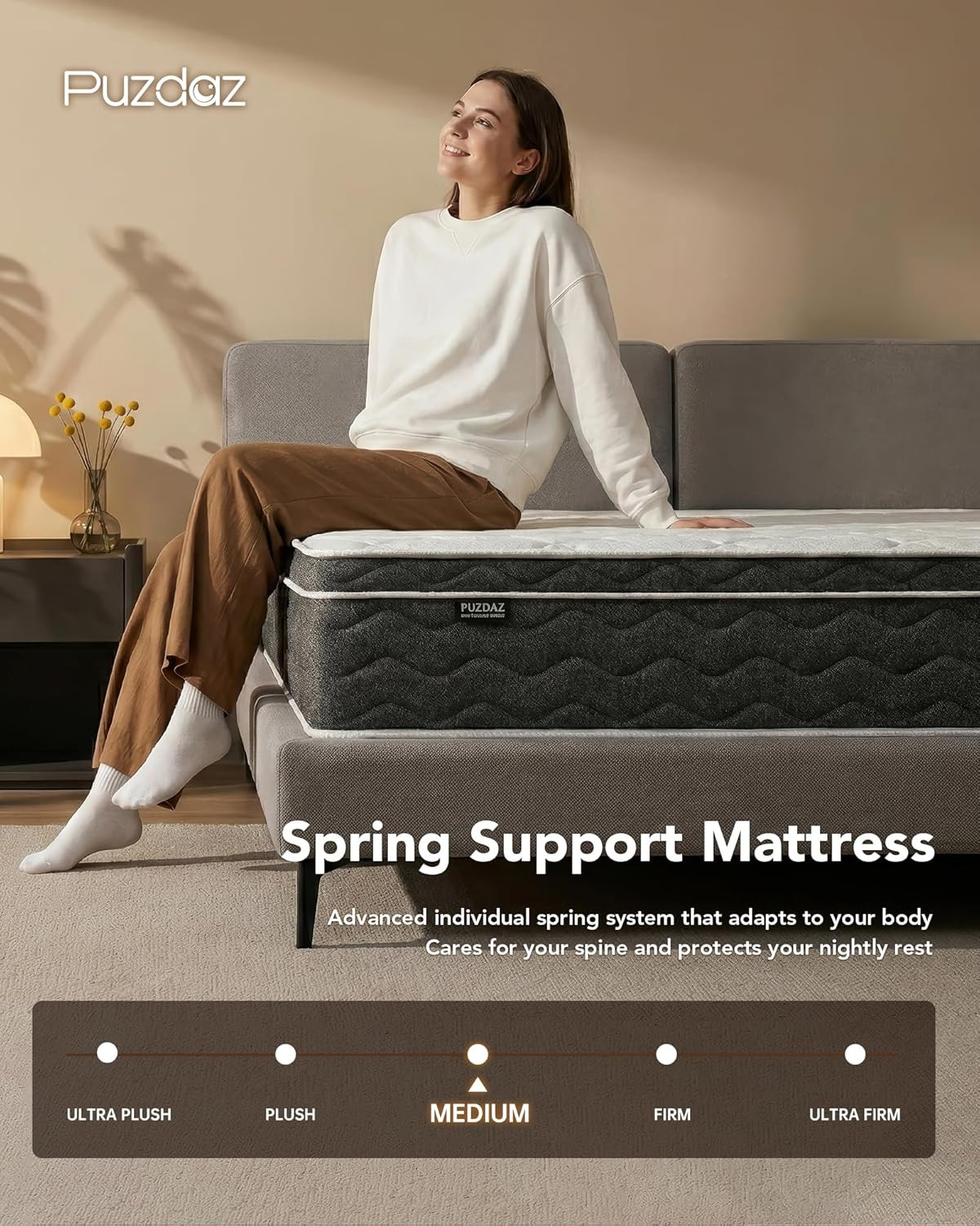 Queen 12″ Hybrid Mattress Memory Foam Pocket Coil Medium Firm