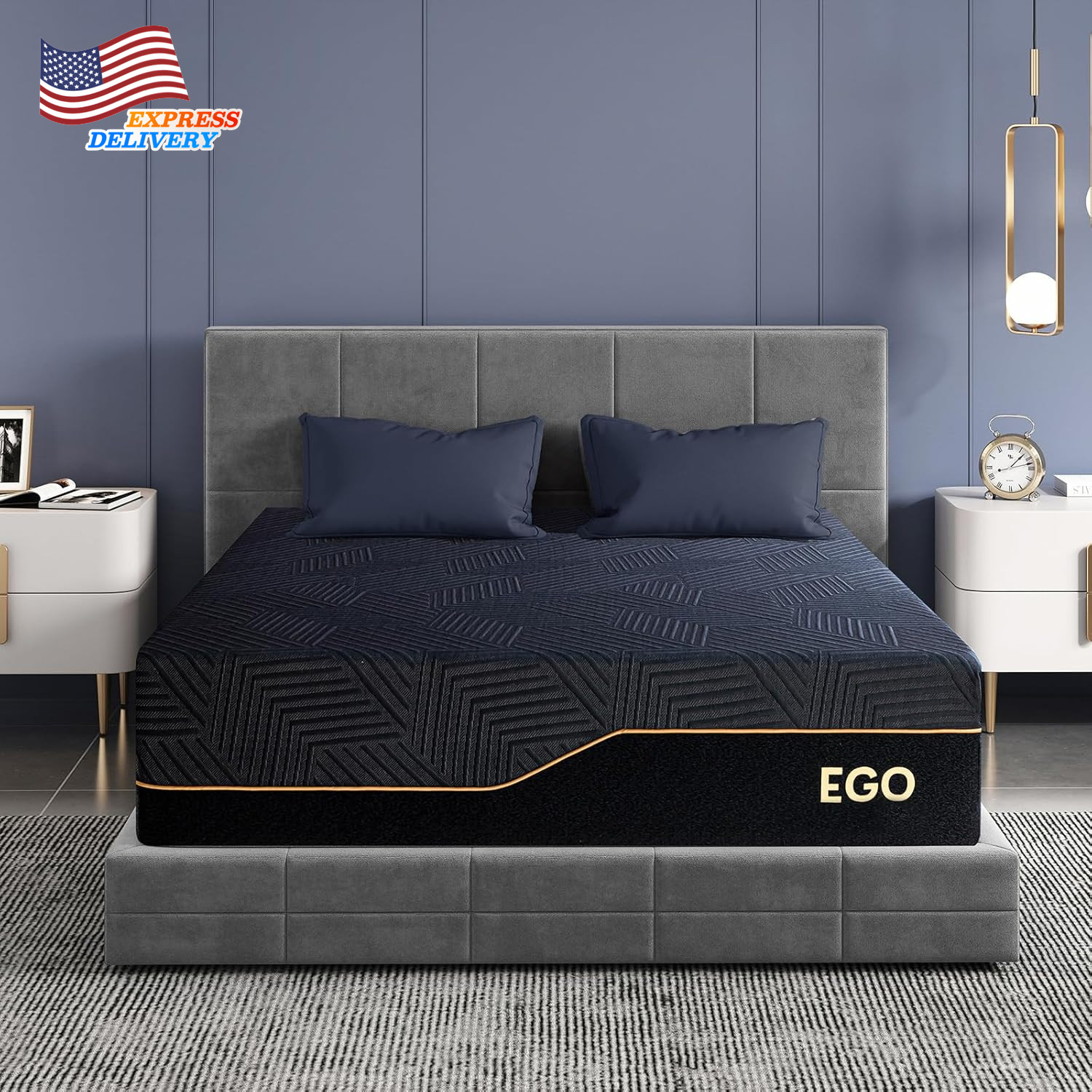 14″ Queen Memory Foam Mattress for Back Pain Cooling Copper Gel Bed in a Box