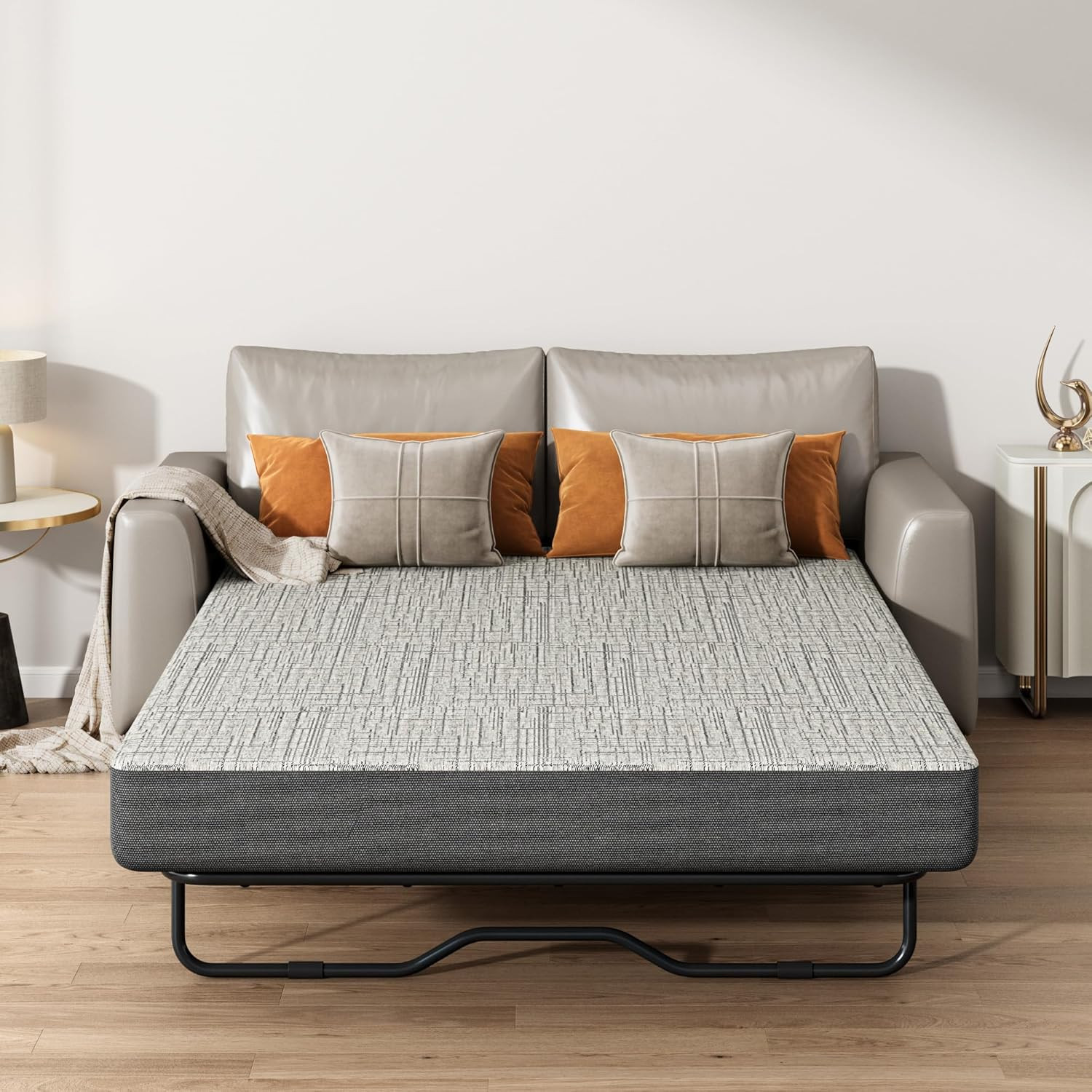 Full Size Sofa Mattress，4-Inch Gel Memory Foam with Removable Washable Cover for