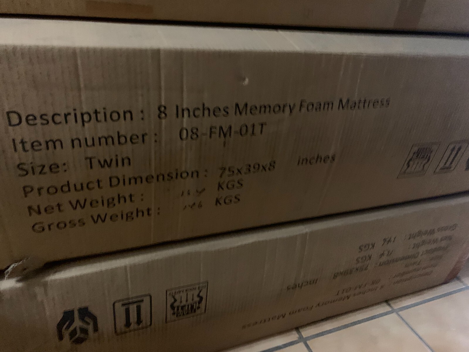 NEW IN BOX Olee Twin Mattress Sleep 8 inch Solar Memory Foam 08-FM-01T