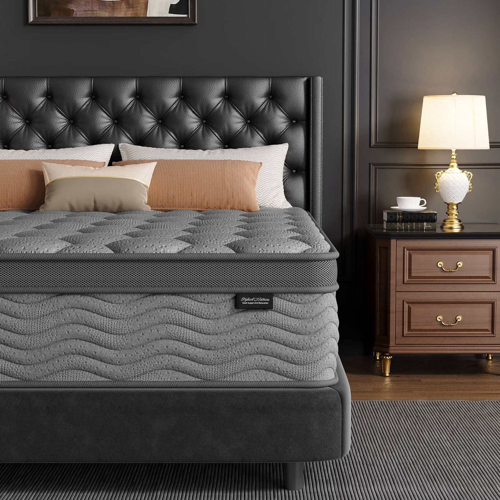 10″ Twin Colchon Gel Memory Foam Hibrido Cama Twin Mattress Hybrid Medium Firm