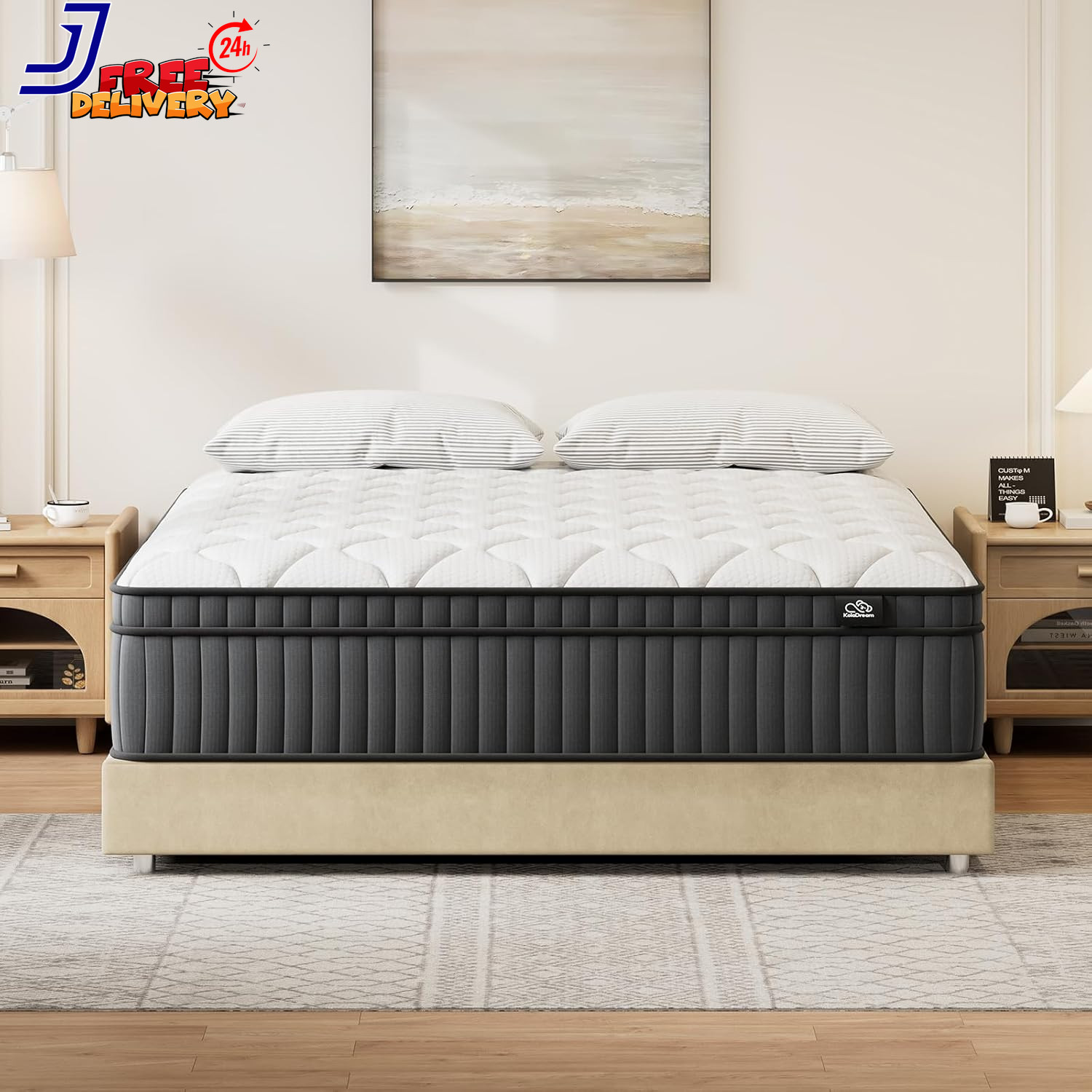12 Inch Full Size Mattress Gel Memory Foam and Pocket Spring Hybrid with Plush