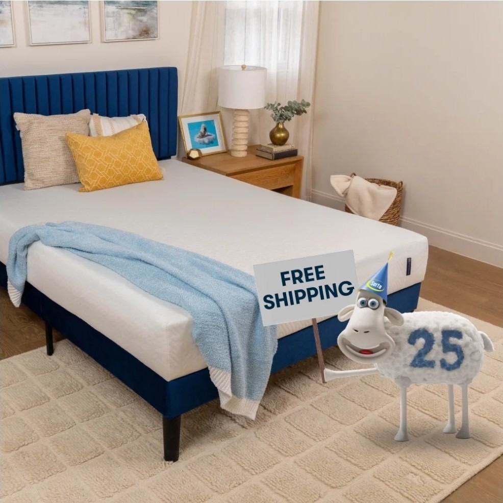 Serta 10″ Queen Medium Tight Top Cooling Gel Memory Foam Mattress – Fiberglass F
