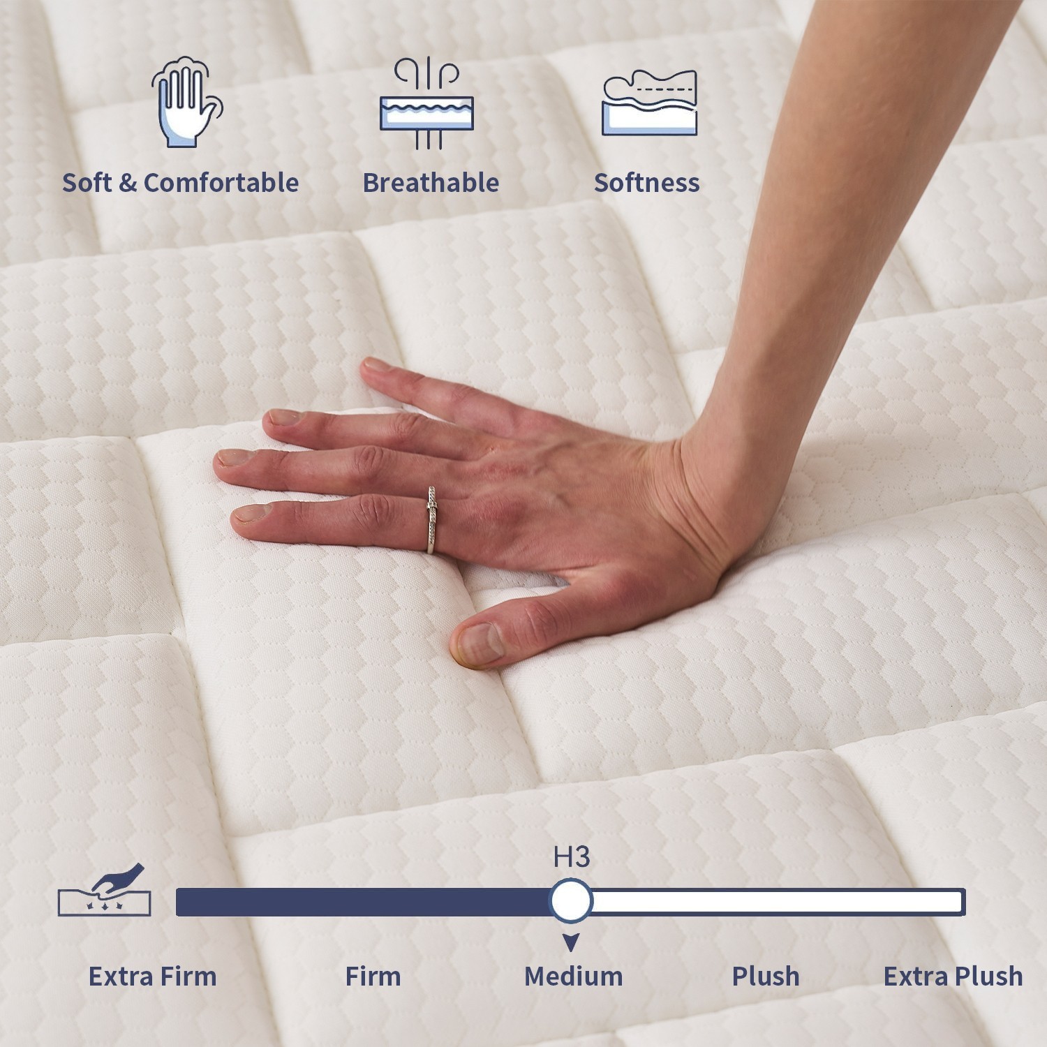 10″12″Twin Full Queen King Size Gel Memory Foam Mattress in a Box, Made in USA