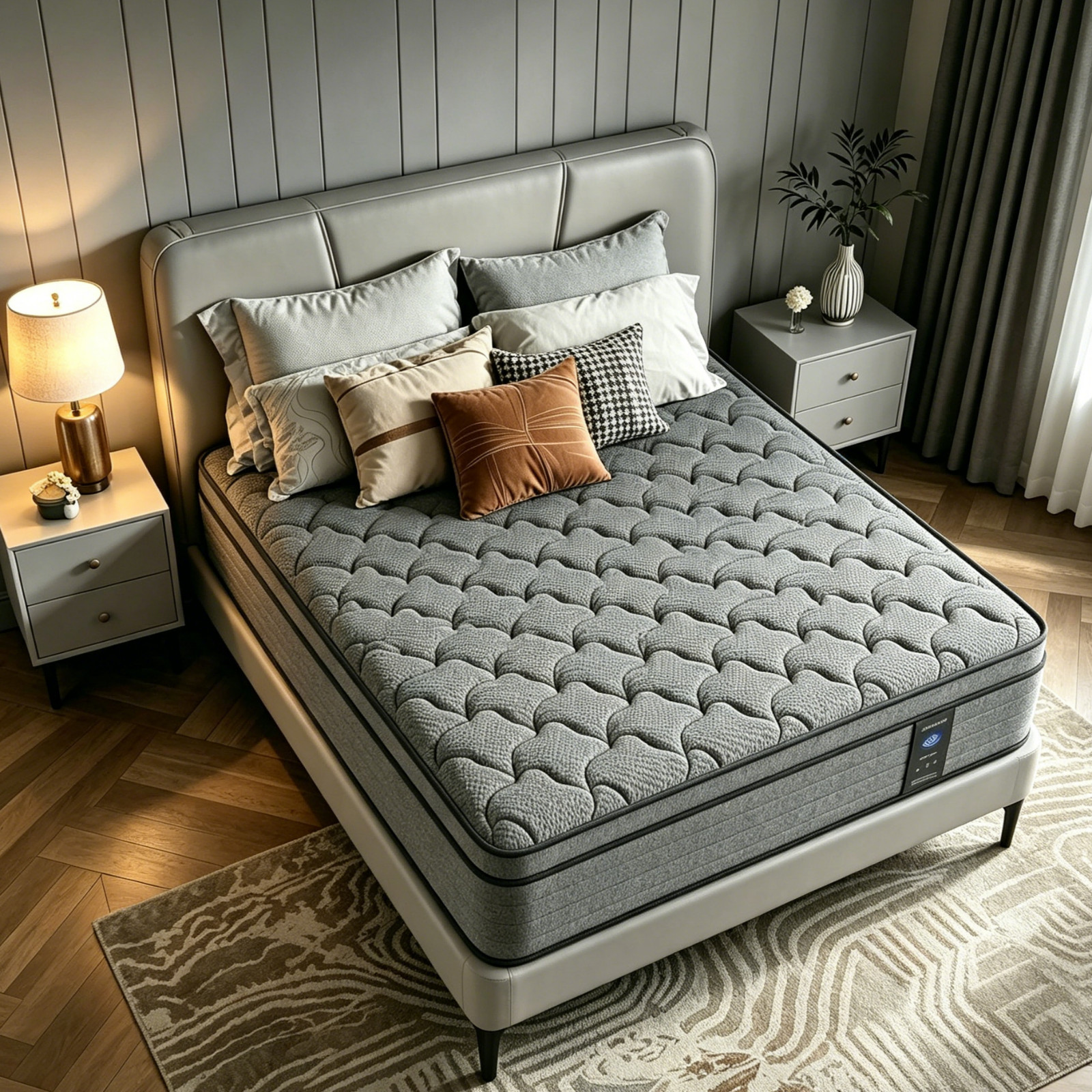 MRH 12-Inch Gel Memory Foam Mattress Twin Full Queen King Hybrid Mattress black