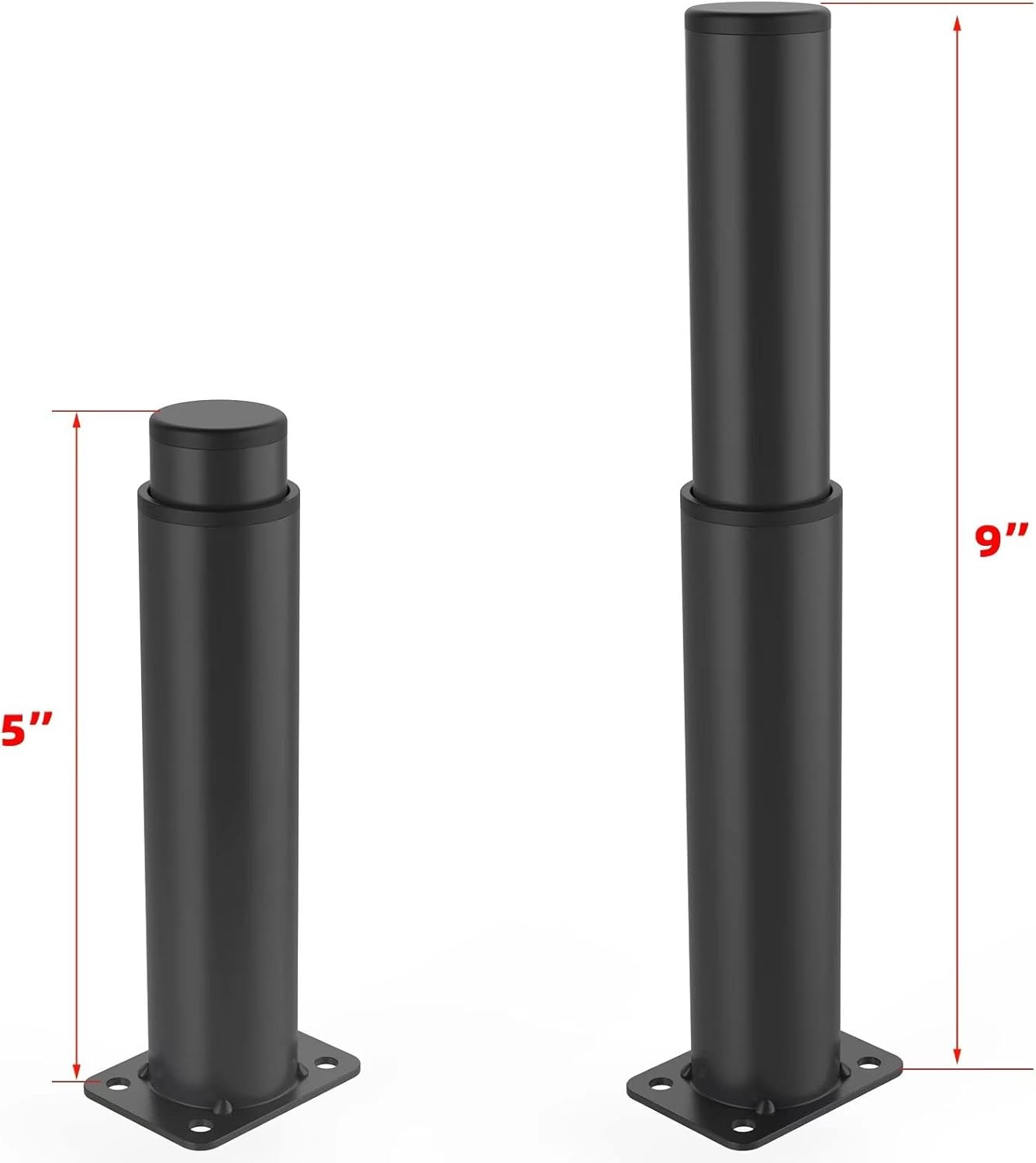 5″-9″ Metal Adjustable Furniture Legs,Adjustable Height Replacement Legs