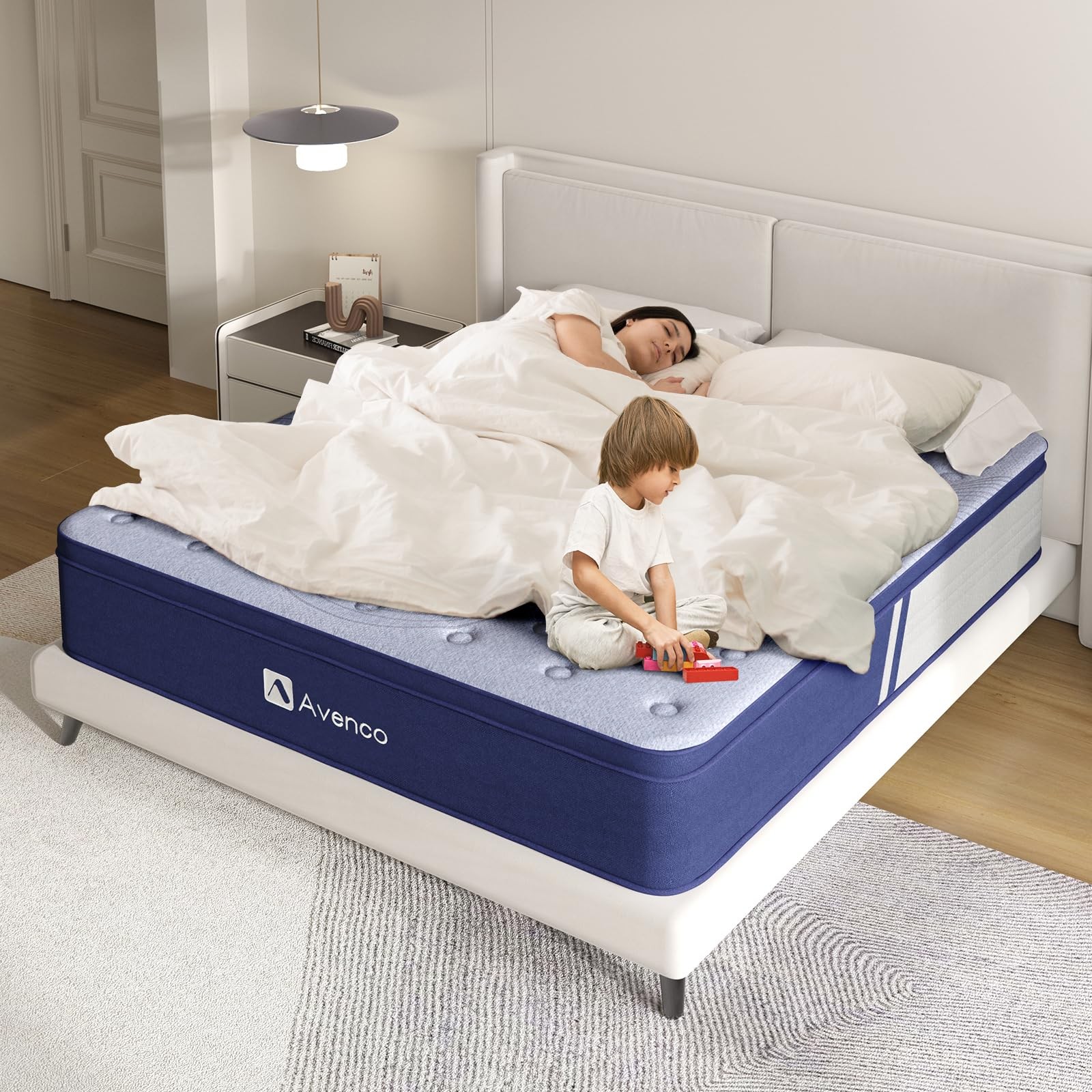 Queen Size Mattress,10 Inch Hybrid Queen Mattress in a Boxfor Pressure & Soun…