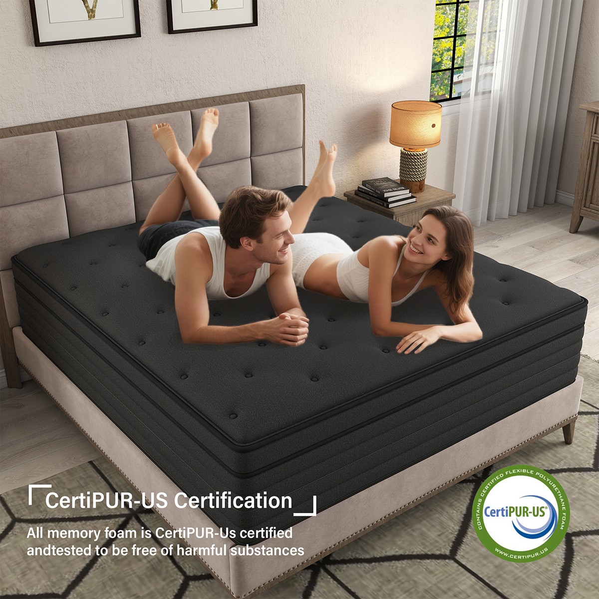 12″14″ Twin Full Queen King Size Mattress Memory Foam Hybrid Spring Bed In a Box