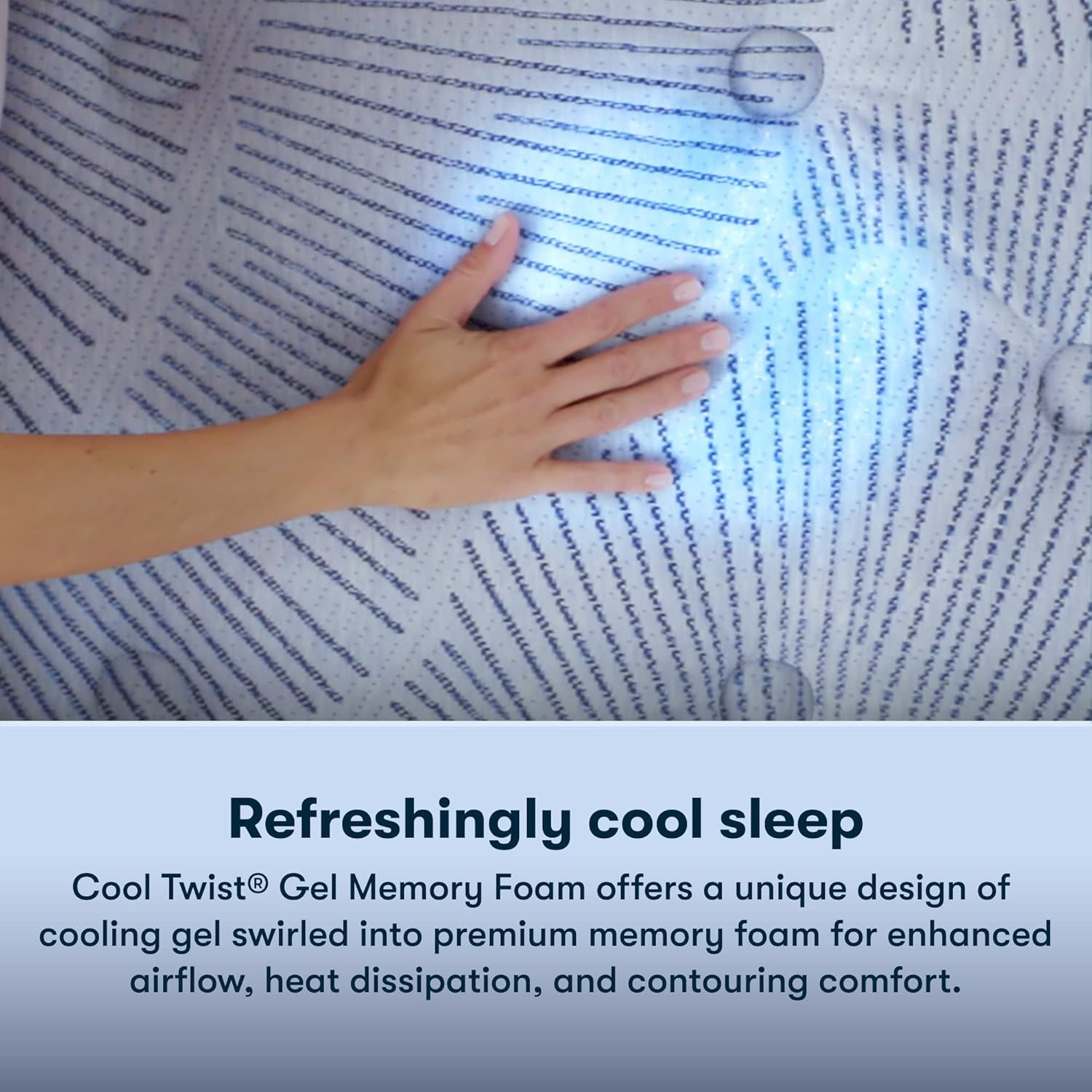 Perfect Sleeper Enhanced 12″ Queen Mattress – Firm, Cooling Gel Memory Foam, Poc