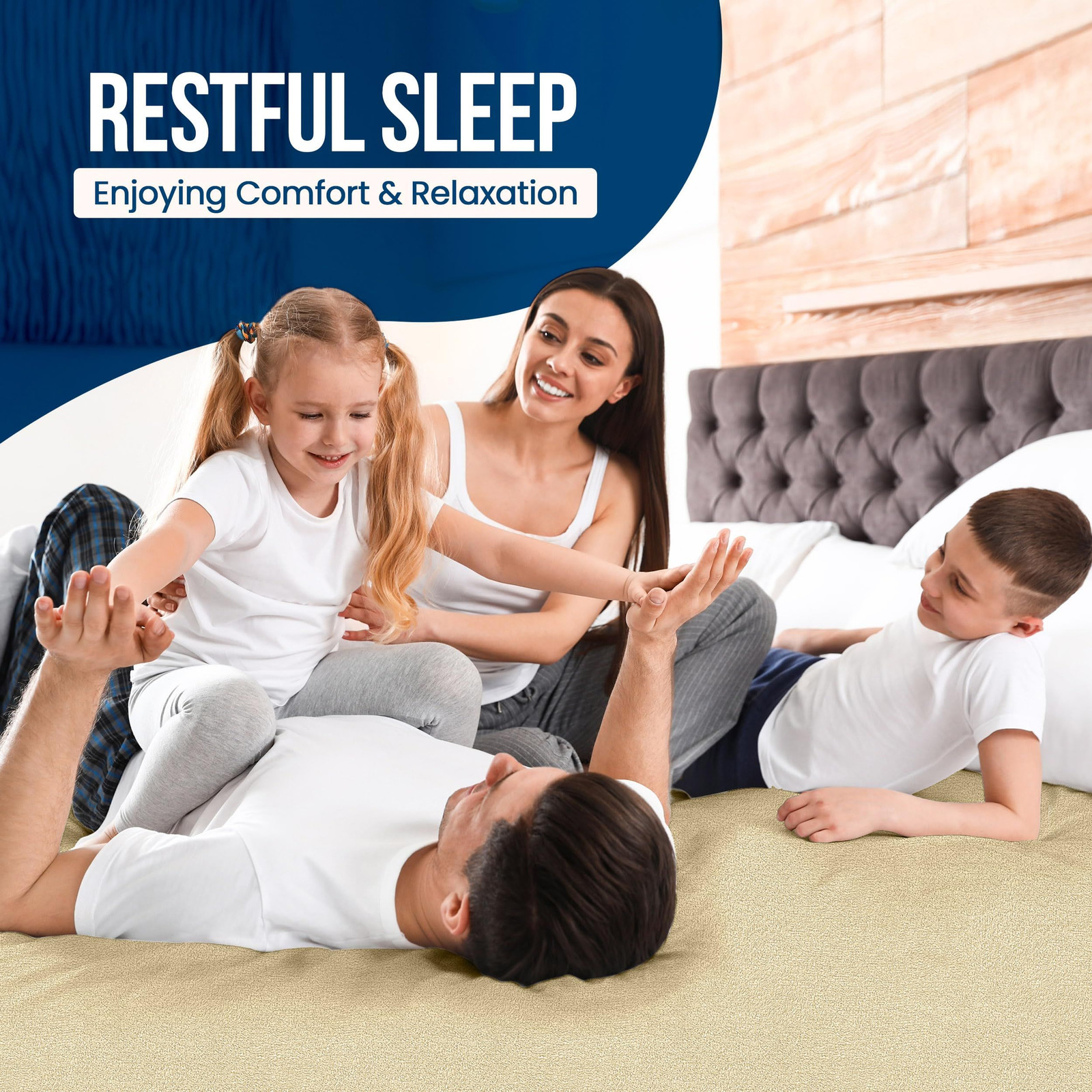 Twin Size Mattress Protector Waterproof, Premium 200 GSM Terry Twin, Beige