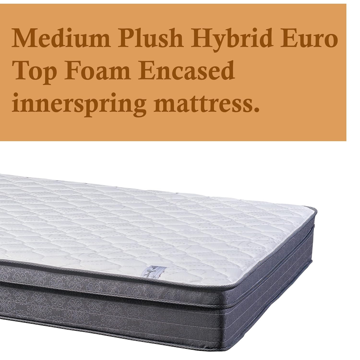 10-Inch Plush Hybrid Euro Top Mattress for Better Sleep & Back Pain Relief, Quee