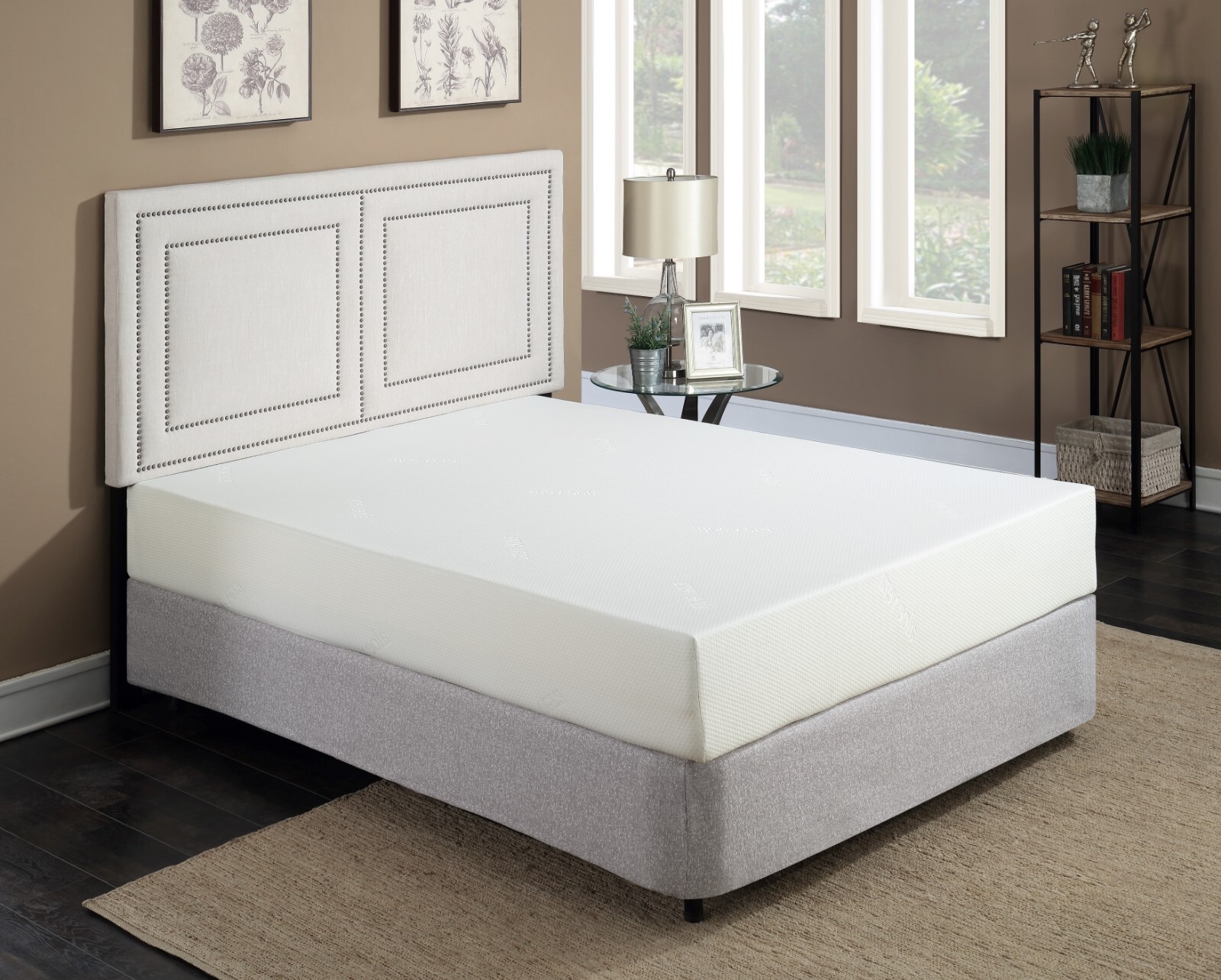 Plush 10 in. Queen Size Gel Memory Foam Mattress Bed in a Box, White