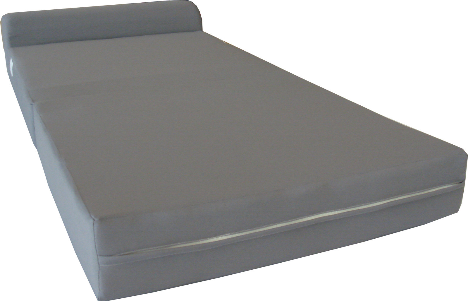 Gray 6 x 36 x 70 Twin Sleeper Chair Folding Foam Bed, Foam Density 1.8 lbs