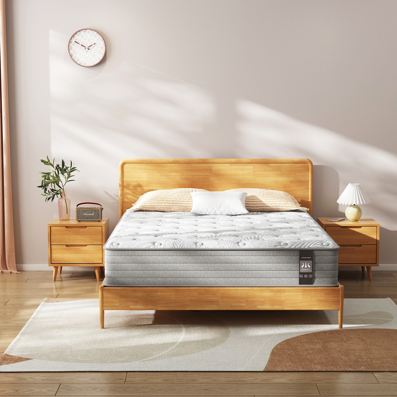 12″ Full Hybrid Mattress in a Box with Individual Pocket Spring Gel Memory Foam