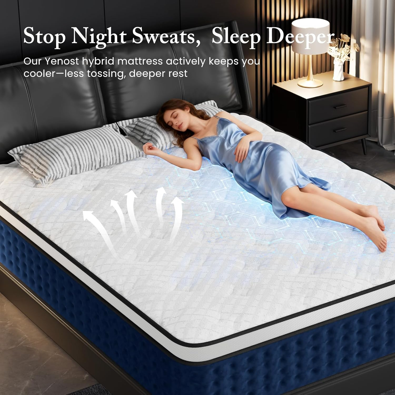 Queen Mattress, 12 Inch Hybrid Mattress Queen Size in a Box with Gel Memory Foam