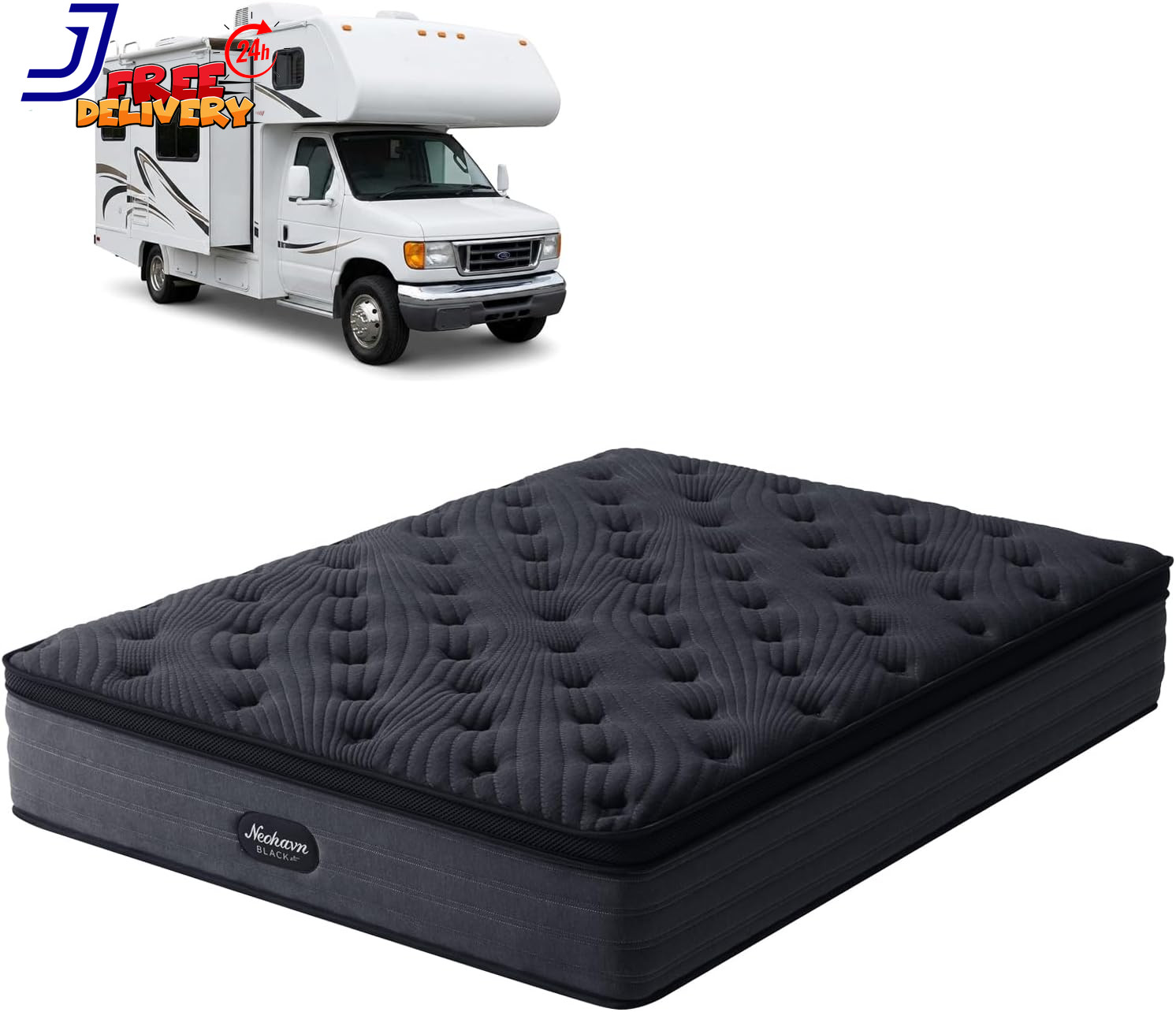 Short Queen Mattress 12 Inch Cooling Gel Memory Foam Medium Firm Hybrid RV Matt